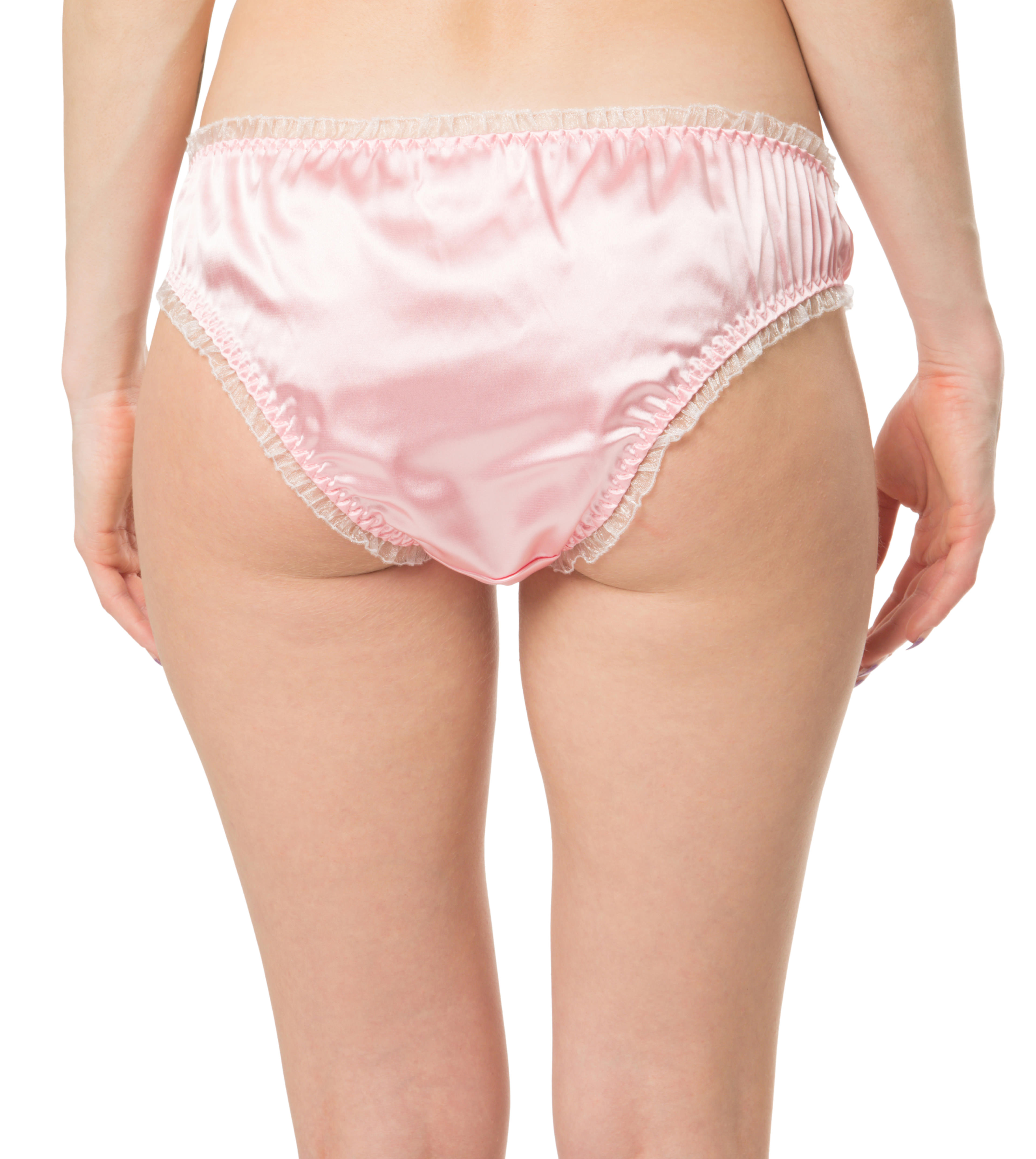 Baby Pink Satin Frilly Sissy Panties Bikini Knicker Underwear Briefs Size EBay