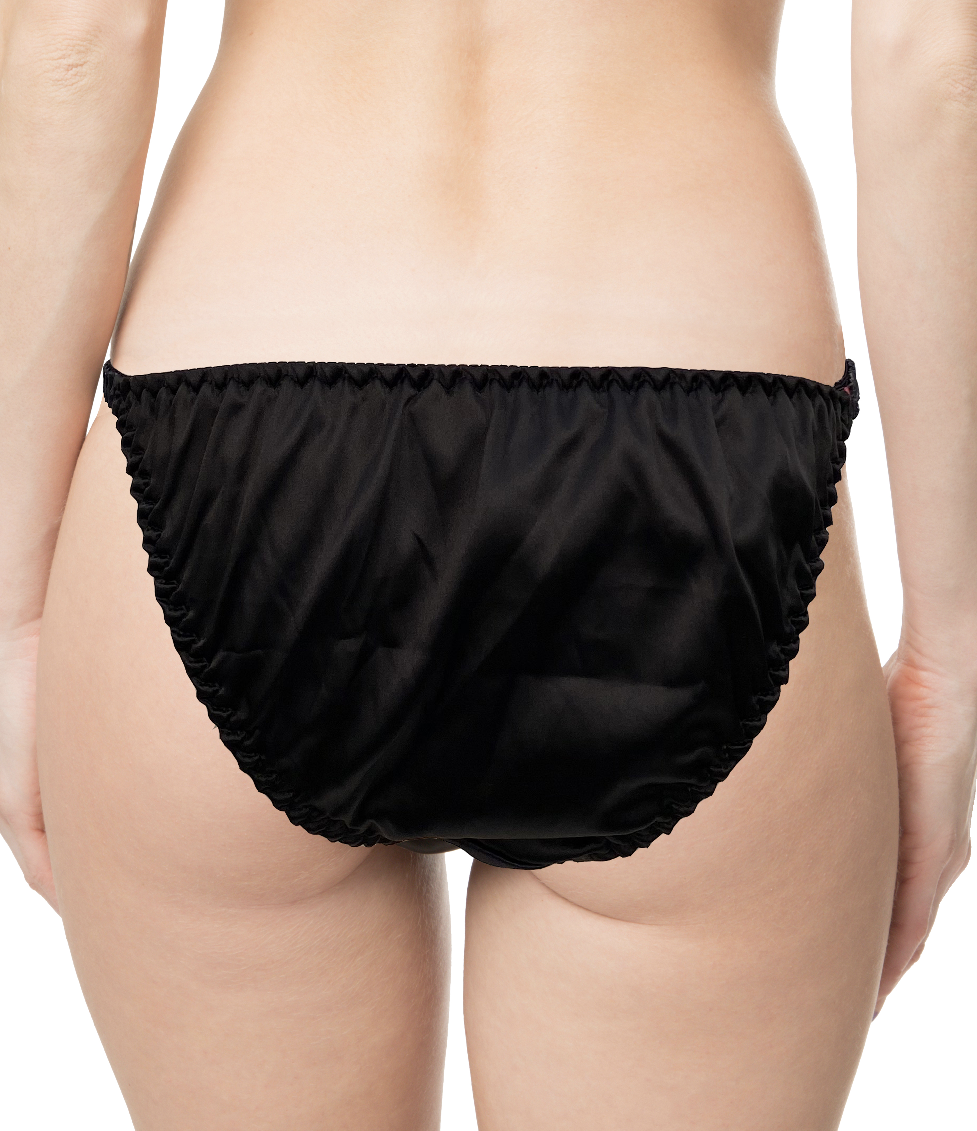 Satin Floral Tanga Sissy Knickers Underwear Briefs Panties Sizes 6-20 - Picture 3 of 6