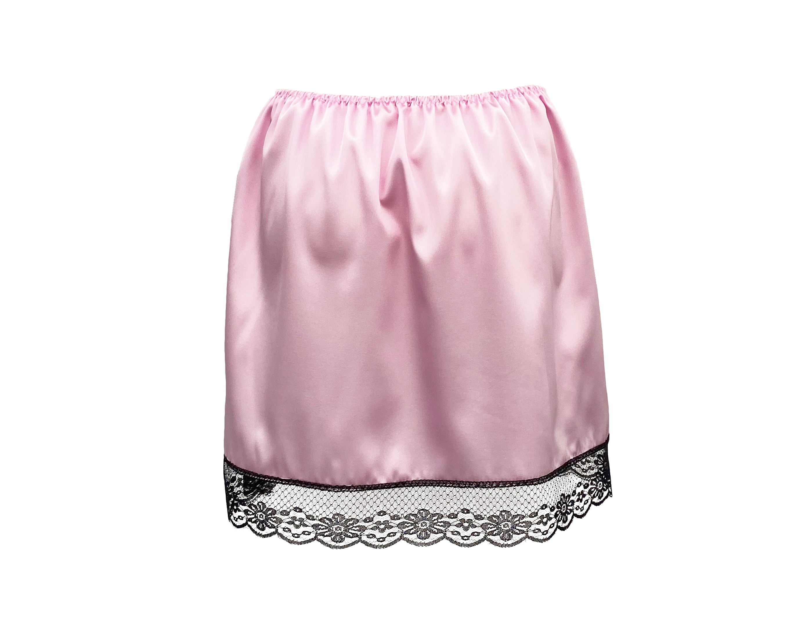 Soft Satin Half Slip Mini Frilly Lace Sissy Petticoat Skirt Sizes 10