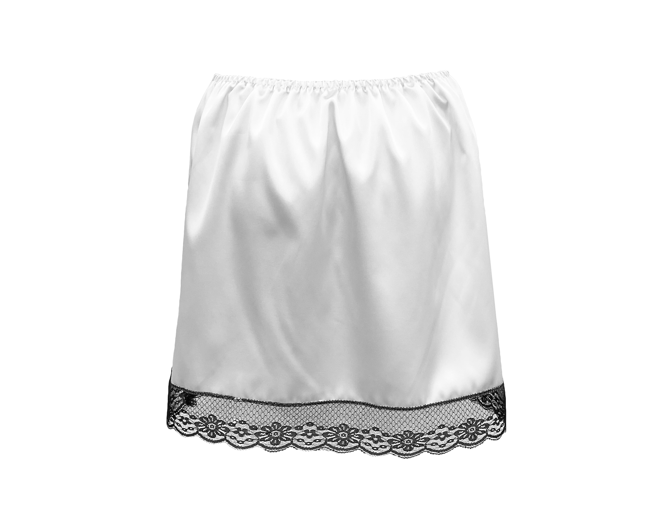 Soft Satin Half Slip Mini Frilly Lace Sissy Petticoat Skirt Sizes 10 ...