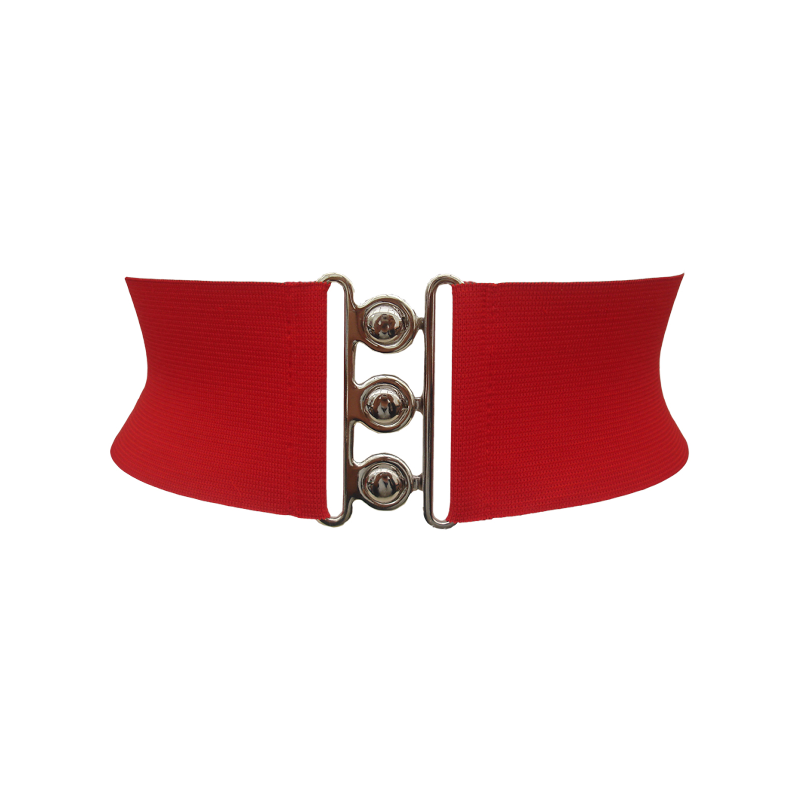 3 Inch Wide Waspie Elastic Vintage Buckle Waist Belt BlackButterfly 3 Inch Wide Waspie Elastic Vintage Braided  main image 3