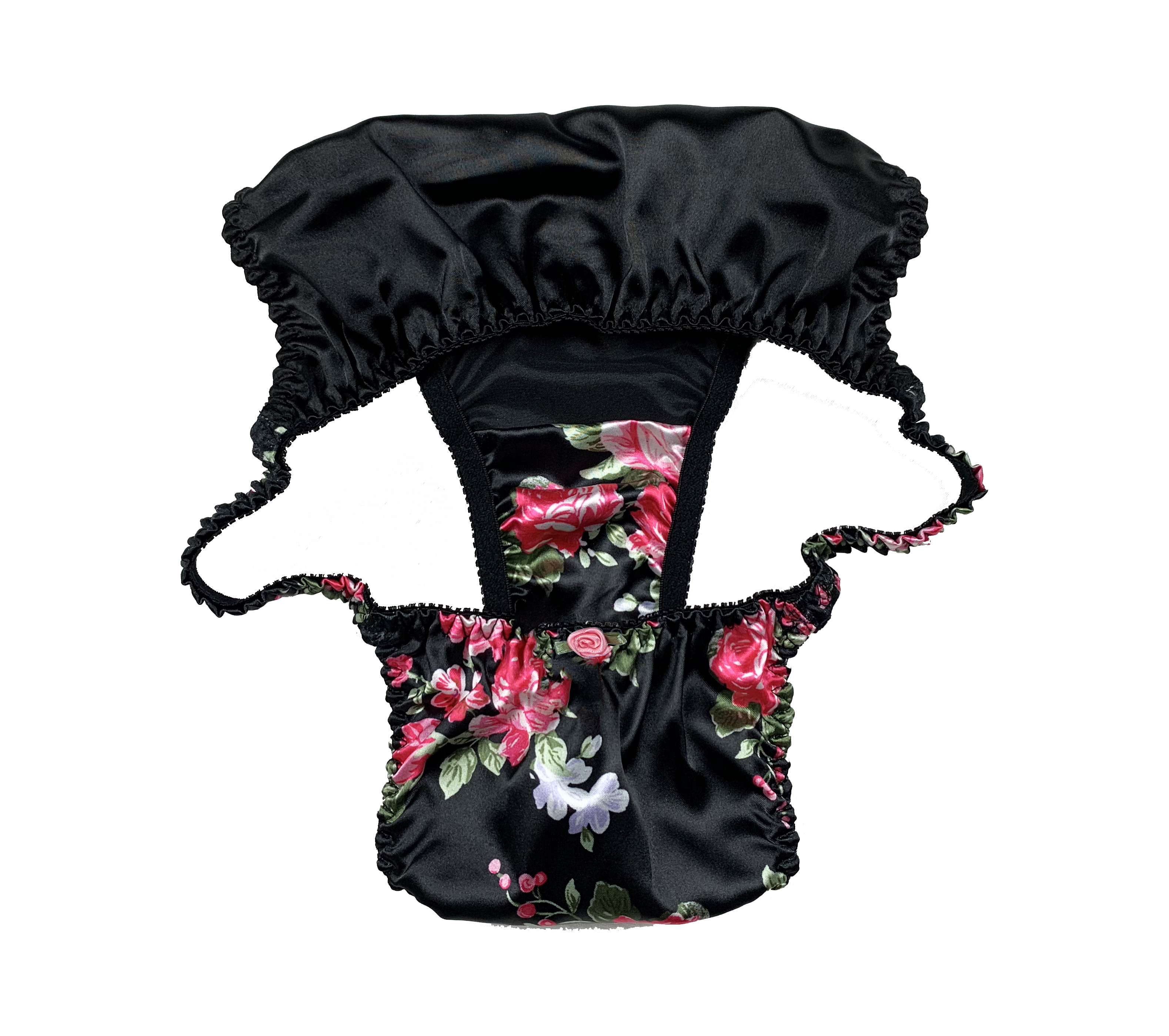 Satin Floral Feminine Sissy Tanga Knickers Underwear Briefs Panties Sizes  6-20