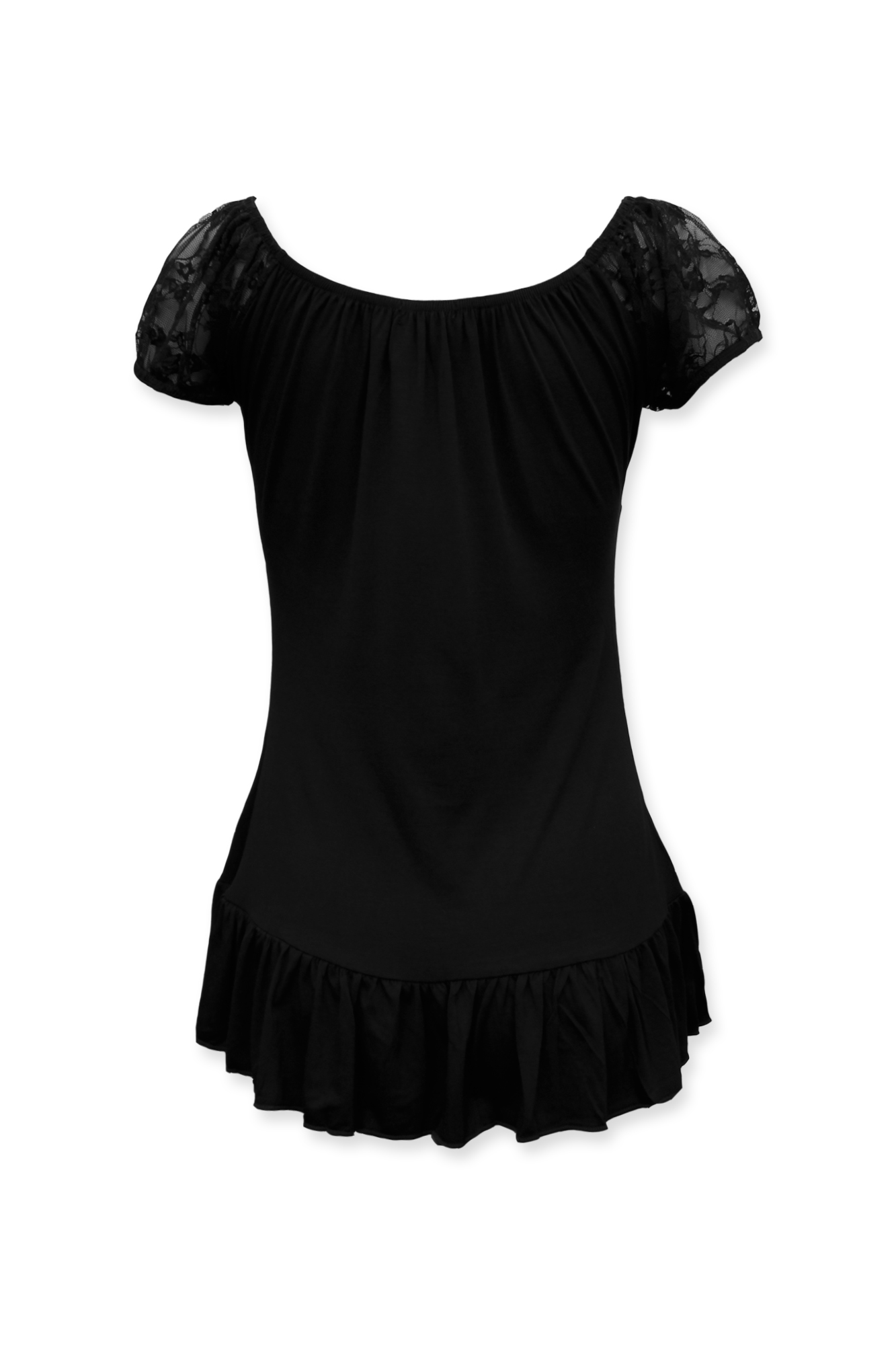 Women's Black White Red Purple Lace Cap Sleeve Gypsy Bardot Top Sizes 8 - 24 - Picture 3 of 13