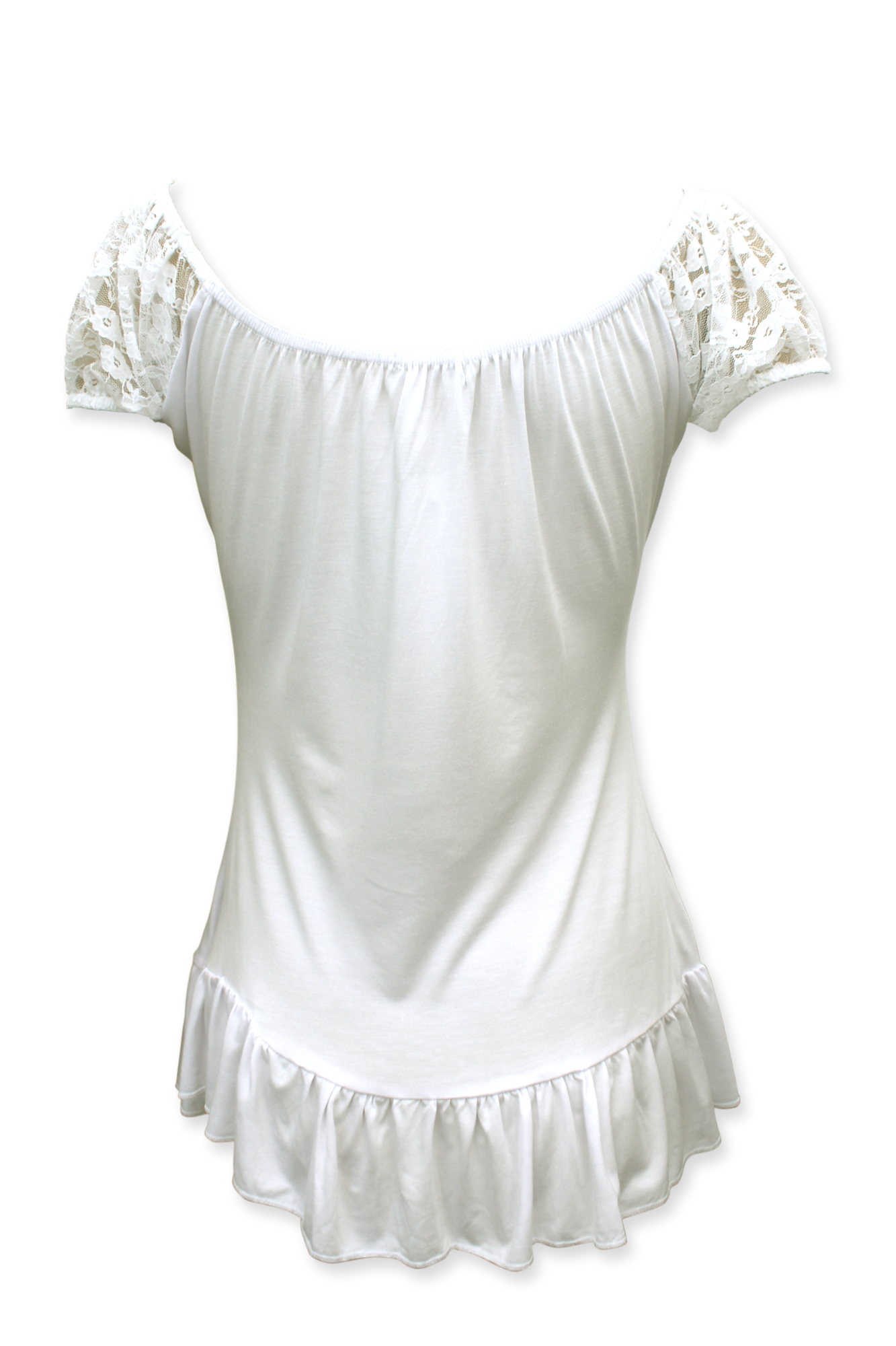Women's Black White Red Purple Lace Cap Sleeve Gypsy Bardot Top Sizes 8 - 24 - Picture 11 of 13