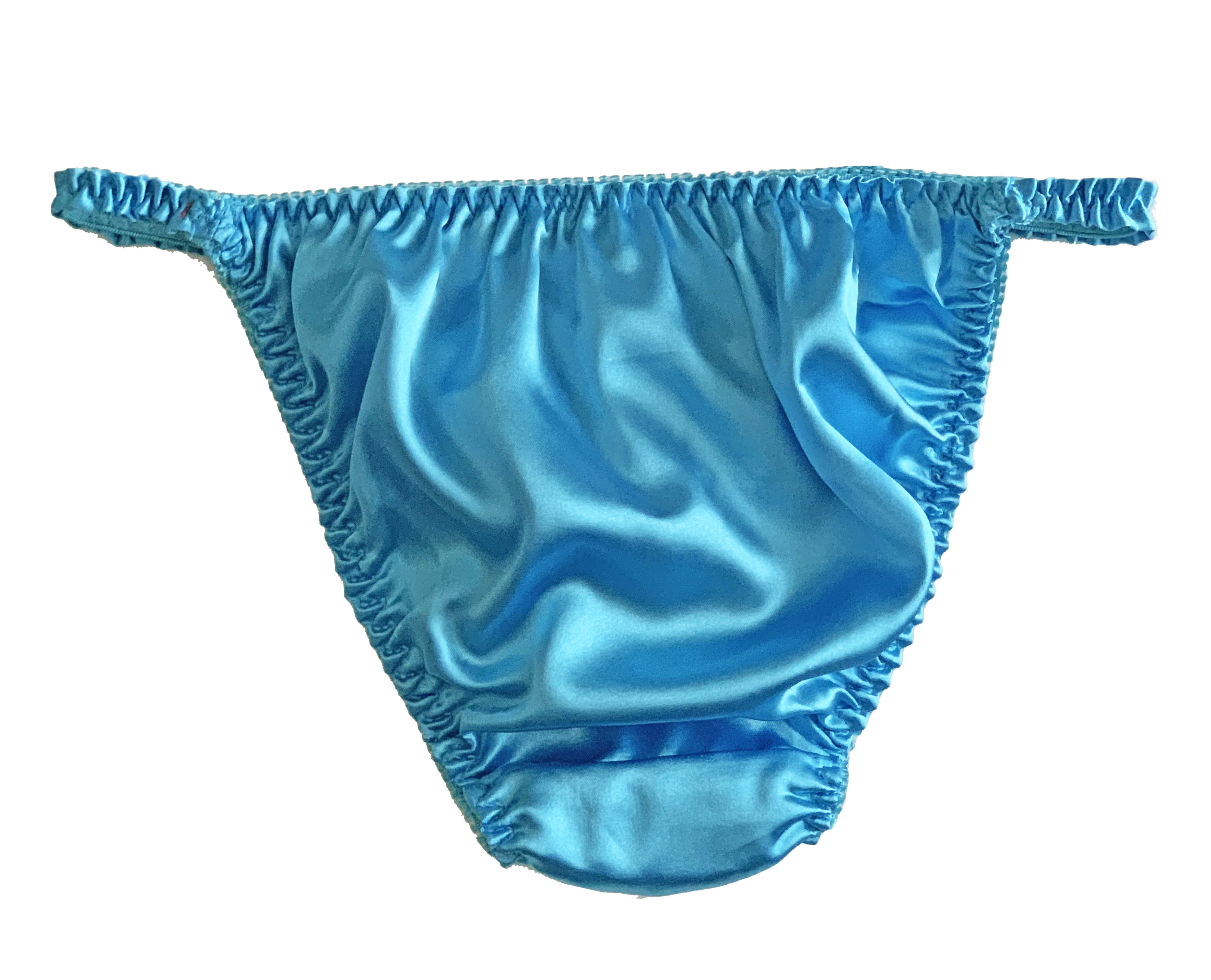 Sexy Satin Feminine Sissy Tanga Knickers Underwear Briefs Panties Sizes 10 - 20