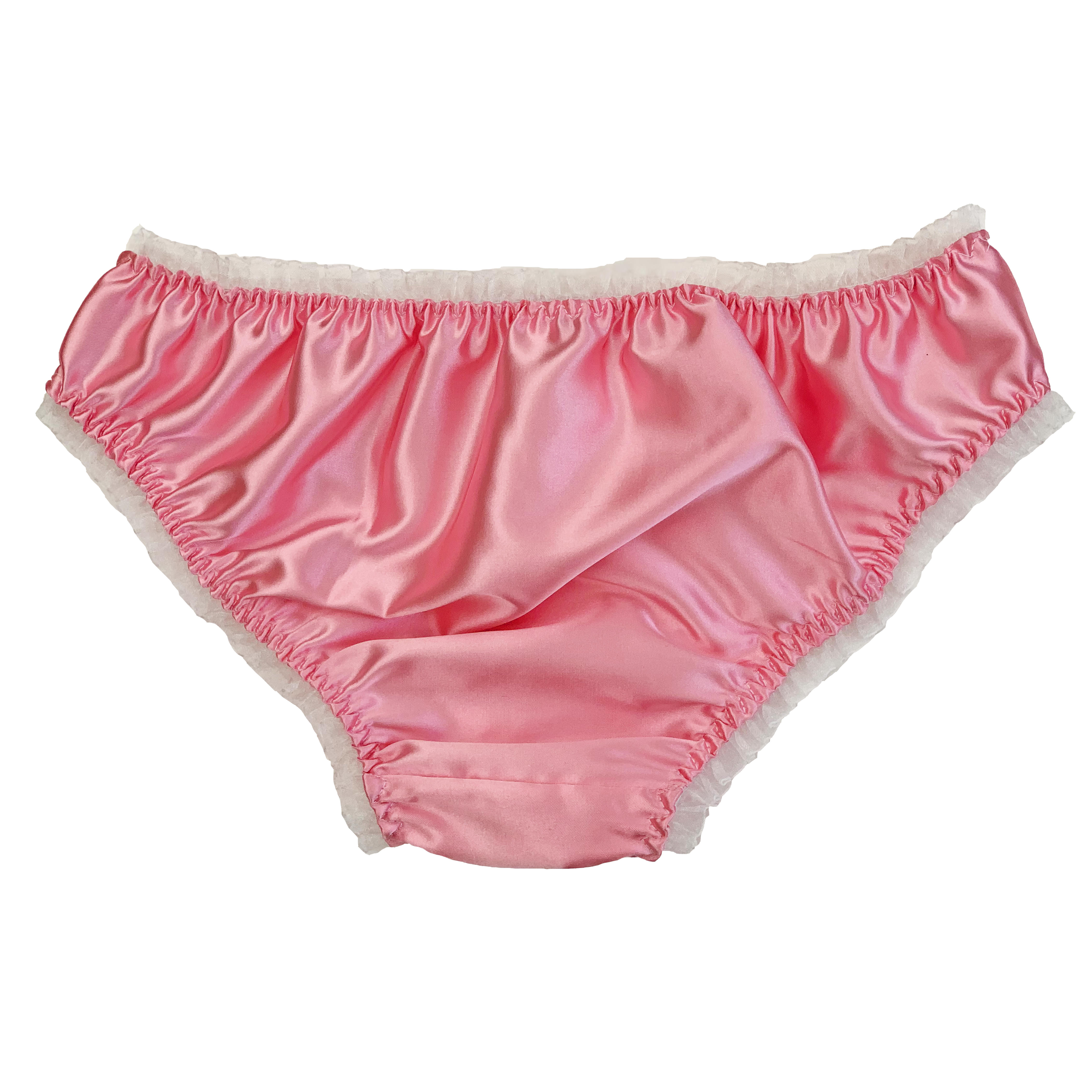 Satin Sissy Ruffled frilly Panties Bikini Knicker Underwear Briefs Size ...