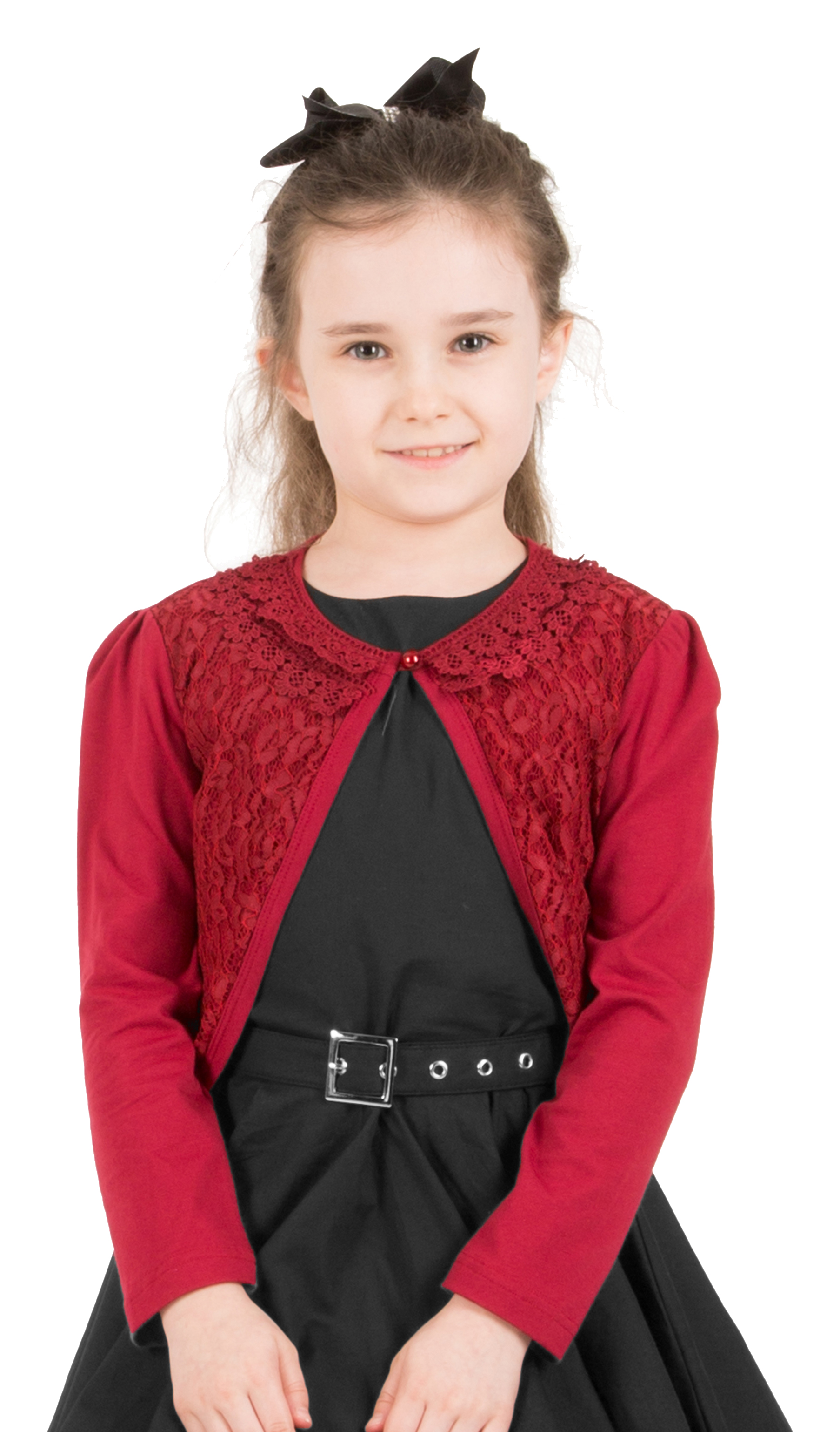 Sholeno Kids Floral Lace Bolero Shrug for Girls Sequins Beaded Long Sleeve Cardigan Wedding Party Dress Cover Up