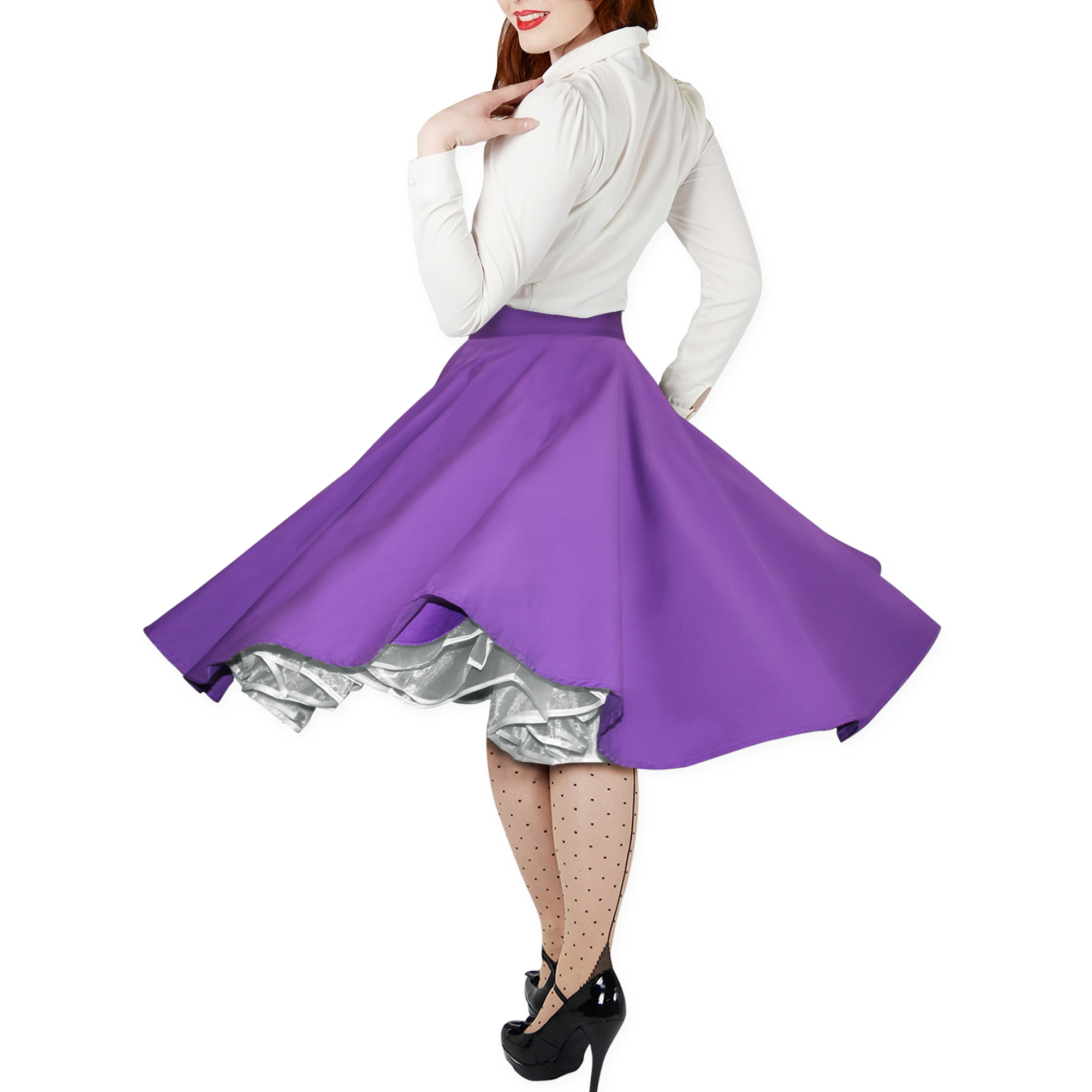 Vintage Rockabilly Full Circle Pin Up 1950's Flared Swing Skirt | eBay