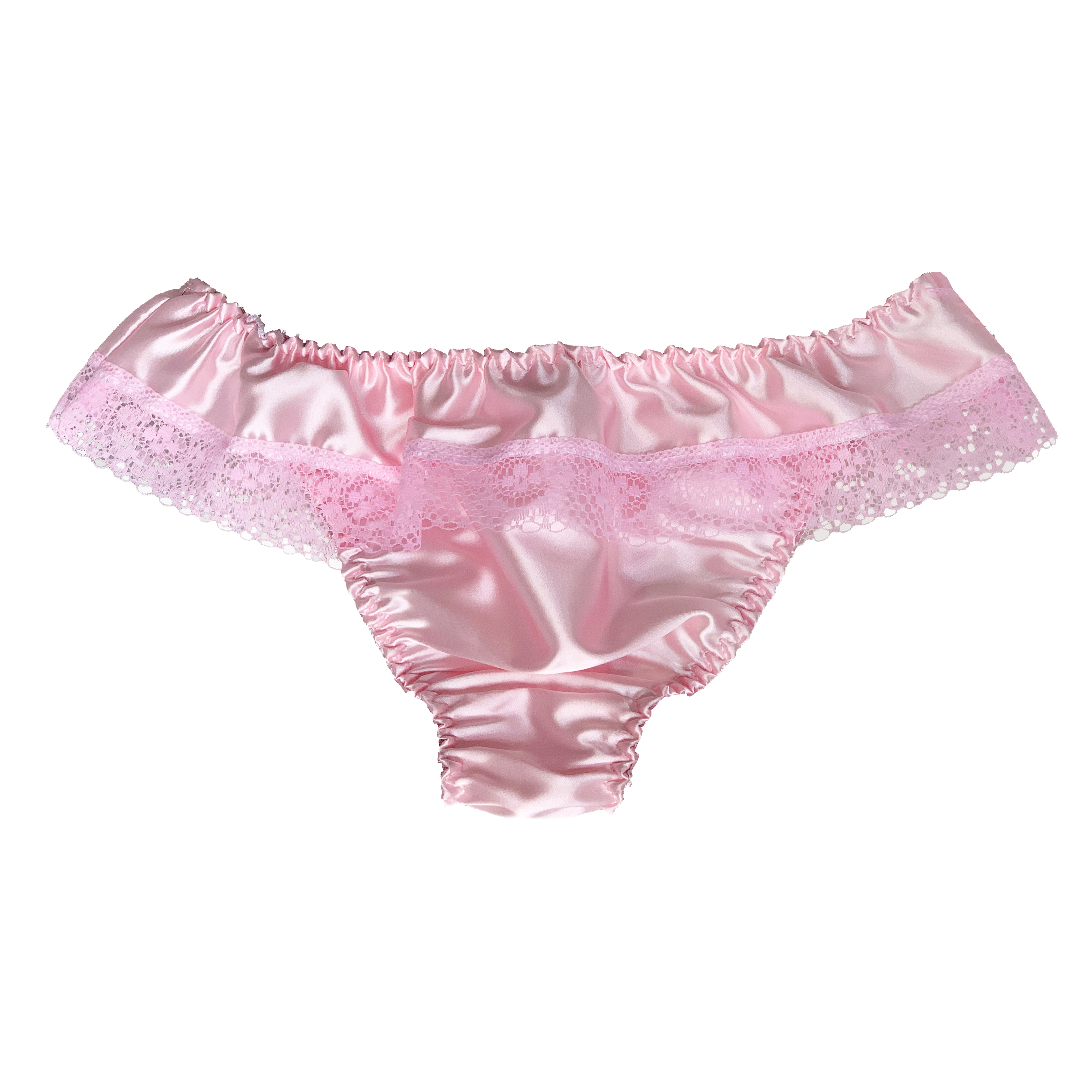 Baby Pink Satin Frilly Lace Bikini Tanga Panties Knicker Underwear Size EBay