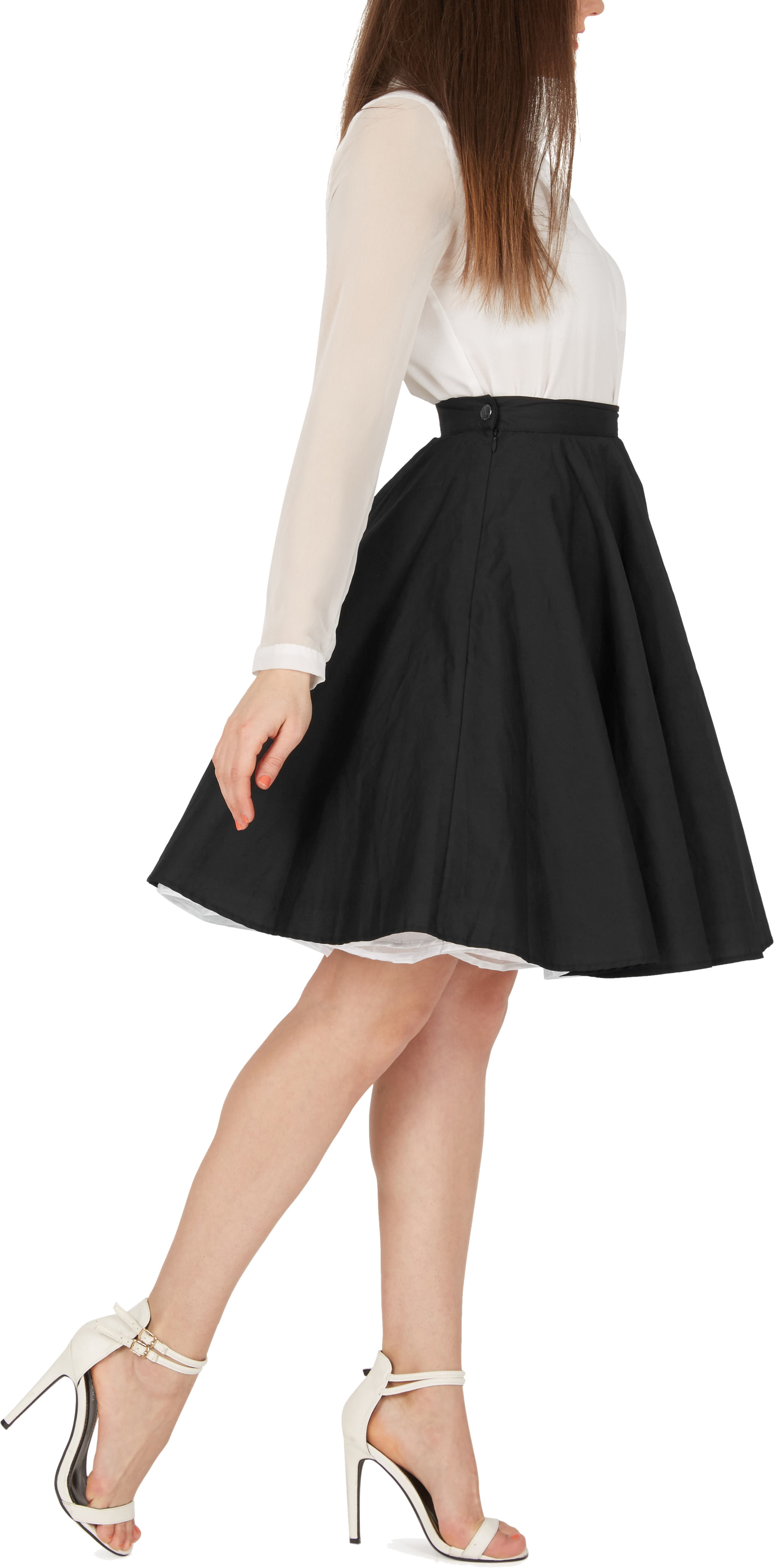 Vintage Rockabilly Full Circle Pin Up 1950 S Flared Swing Skirt Ebay