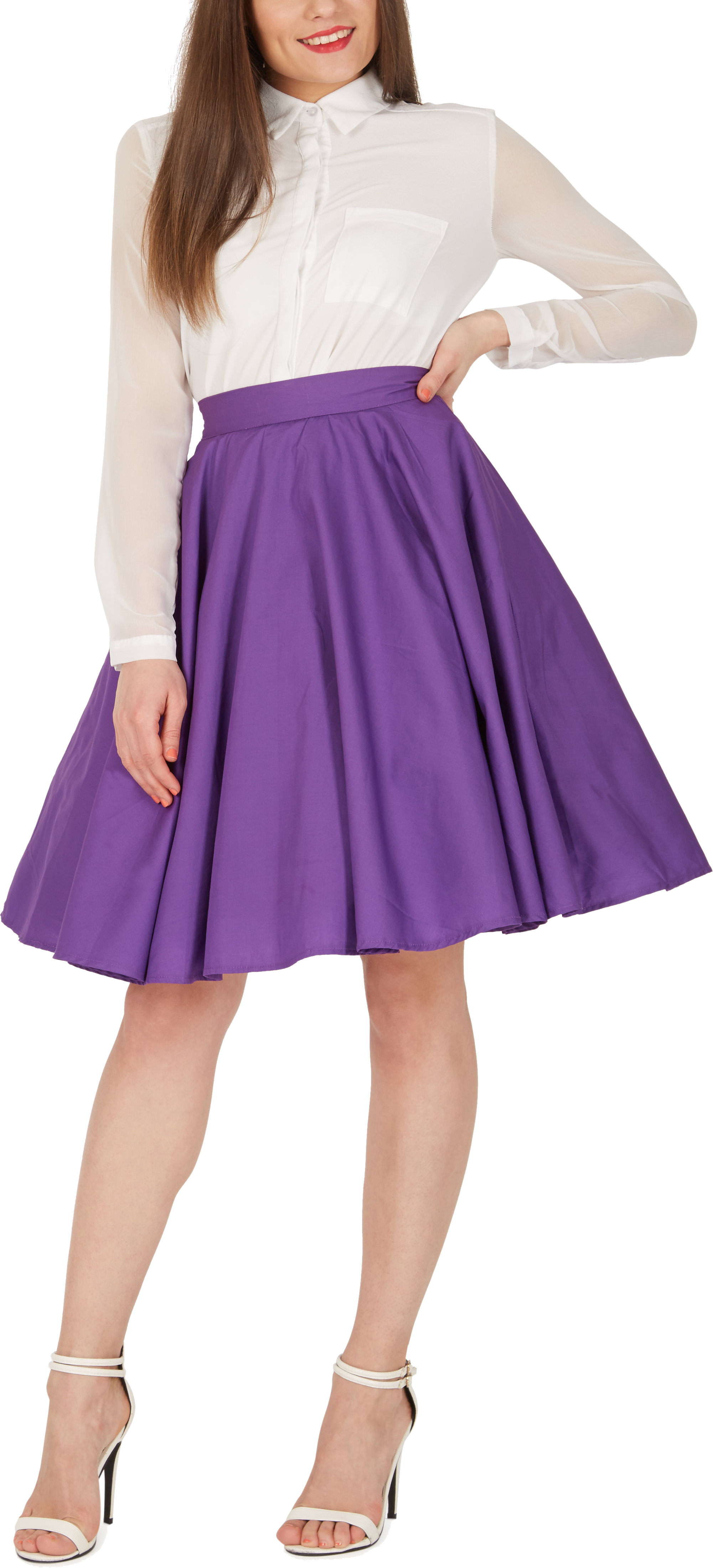 Vintage 1950s style dark purple full circle rock n roll swing skirt M to 3XL 