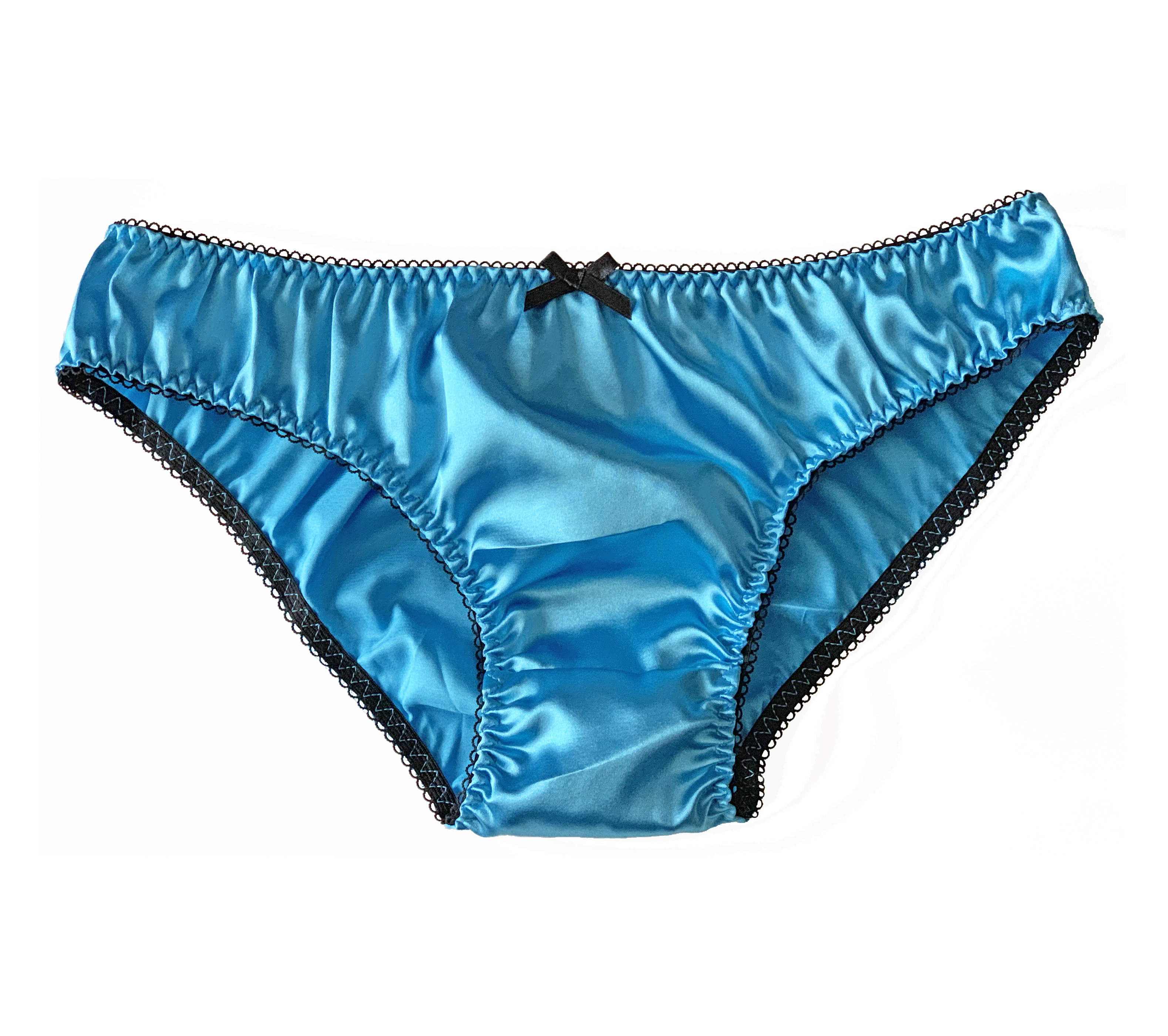 Aqua Blue Satin Frilly Sissy Panties Bikini Knicker Underwear Briefs Size 10 20 Ebay