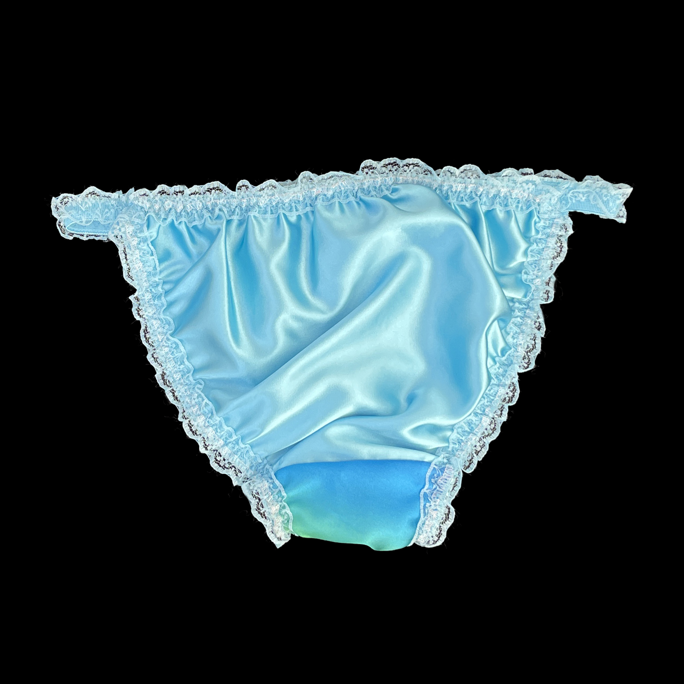 Satini Men's Satin Ruffle Sissy Thong Tanga Knickers Briefs Panties (Baby  Blue, S) : : Clothing, Shoes & Accessories