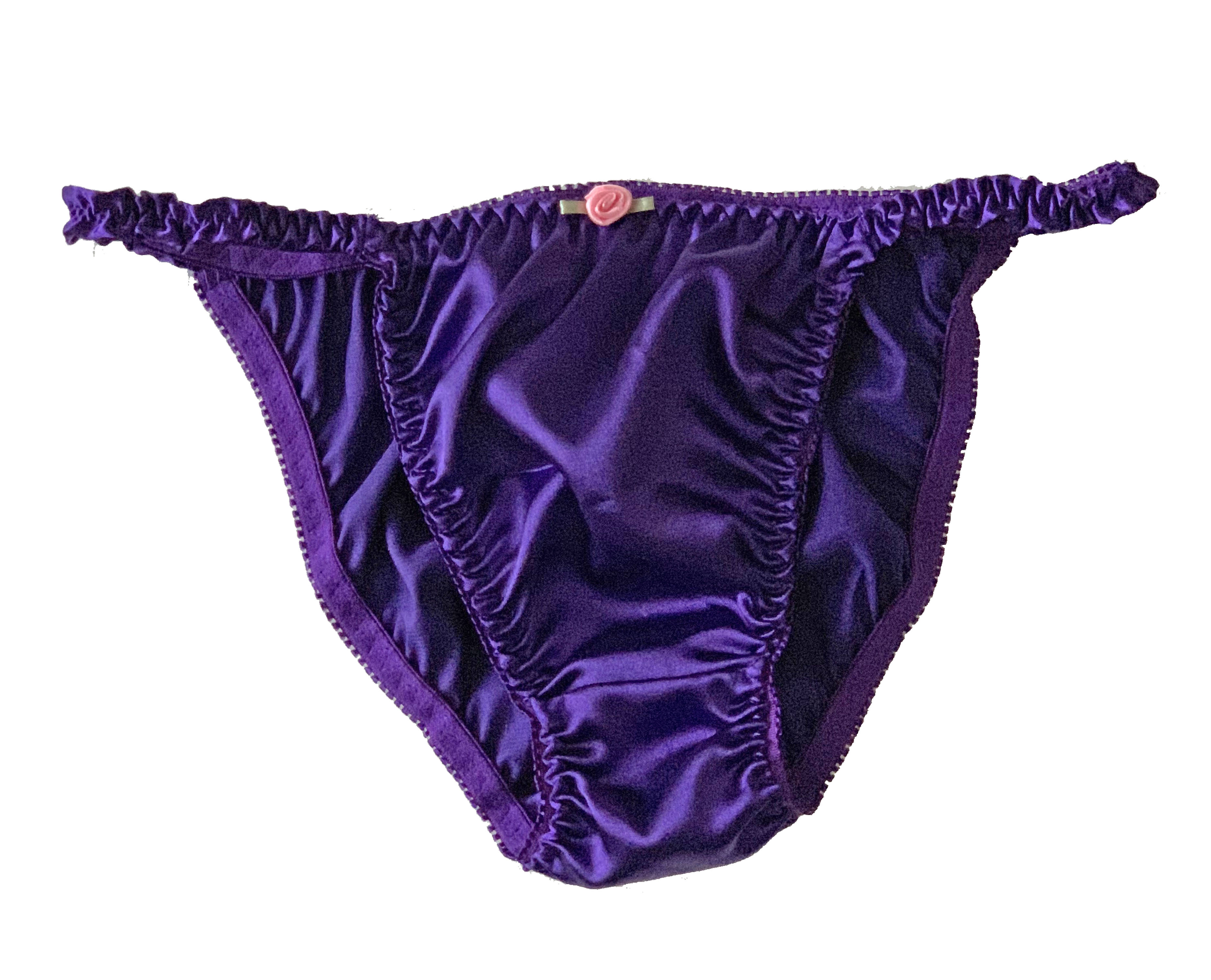 Soft Satin Feminine Sissy Tanga Knickers Underwear Briefs Panties Sizes ...