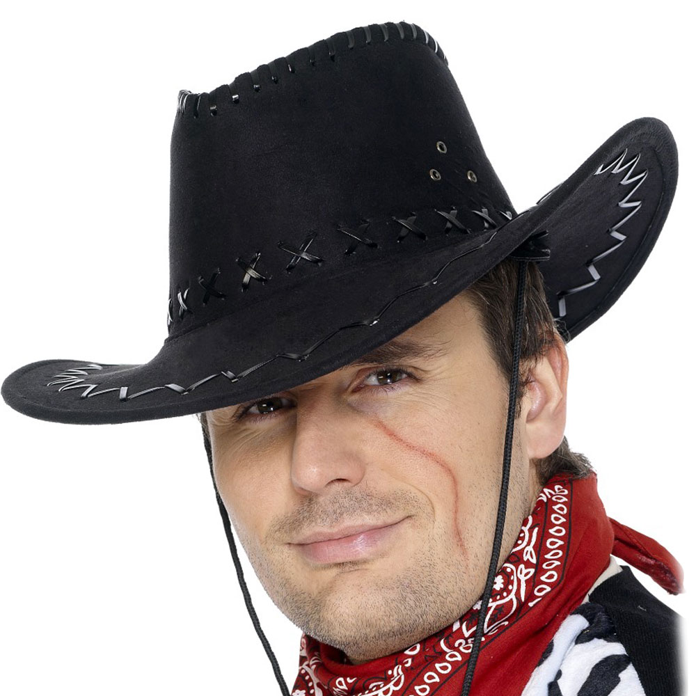 Cowboy Hat - Mens / Ladies Cowboy Fancy Dress Costume Wild West Suede ...