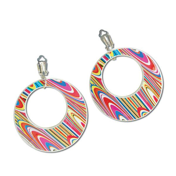 60 Earrings 70s 80s Las 2 Clip On Plastic Ear 60 Earrings 70s 80s Las 2