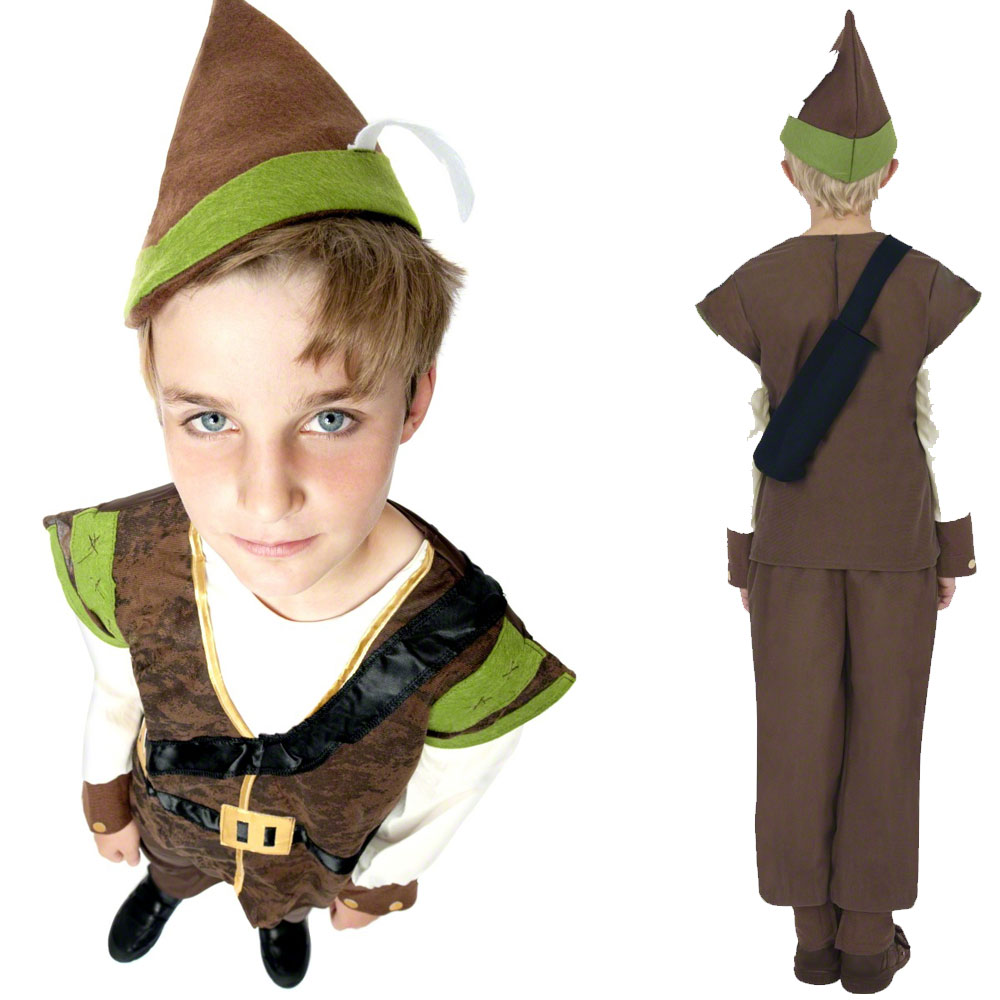 KIDS BOYS ROBIN HOOD / GIRLS MAID MARION FANCY DRESS COSTUME CHILDRENS ...