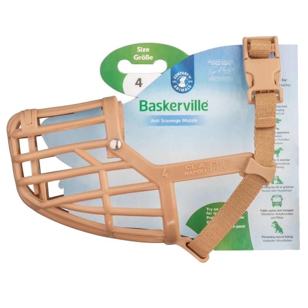 Baskerville CoA Dog Anti Scavenge Muzzle Training Various Sizes Stops