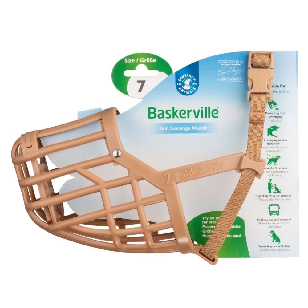 Baskerville CoA Dog Anti Scavenge Muzzle Training Various Sizes Stops
