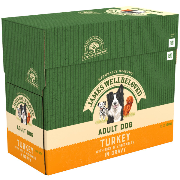 James wellbeloved adult turkey & outlet rice dry dog food 15kg