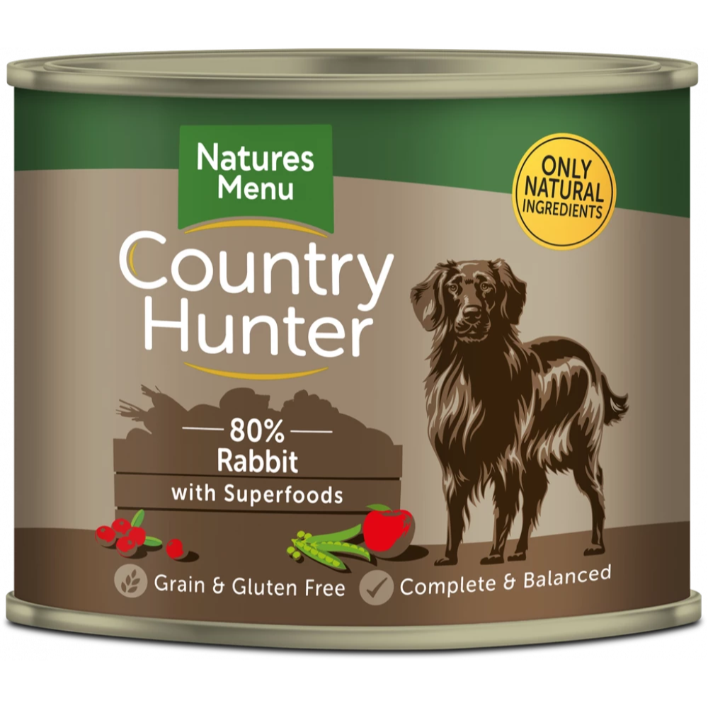 Country Hunter Wet Dog Food Cans Tins With Superfoods All Flavours