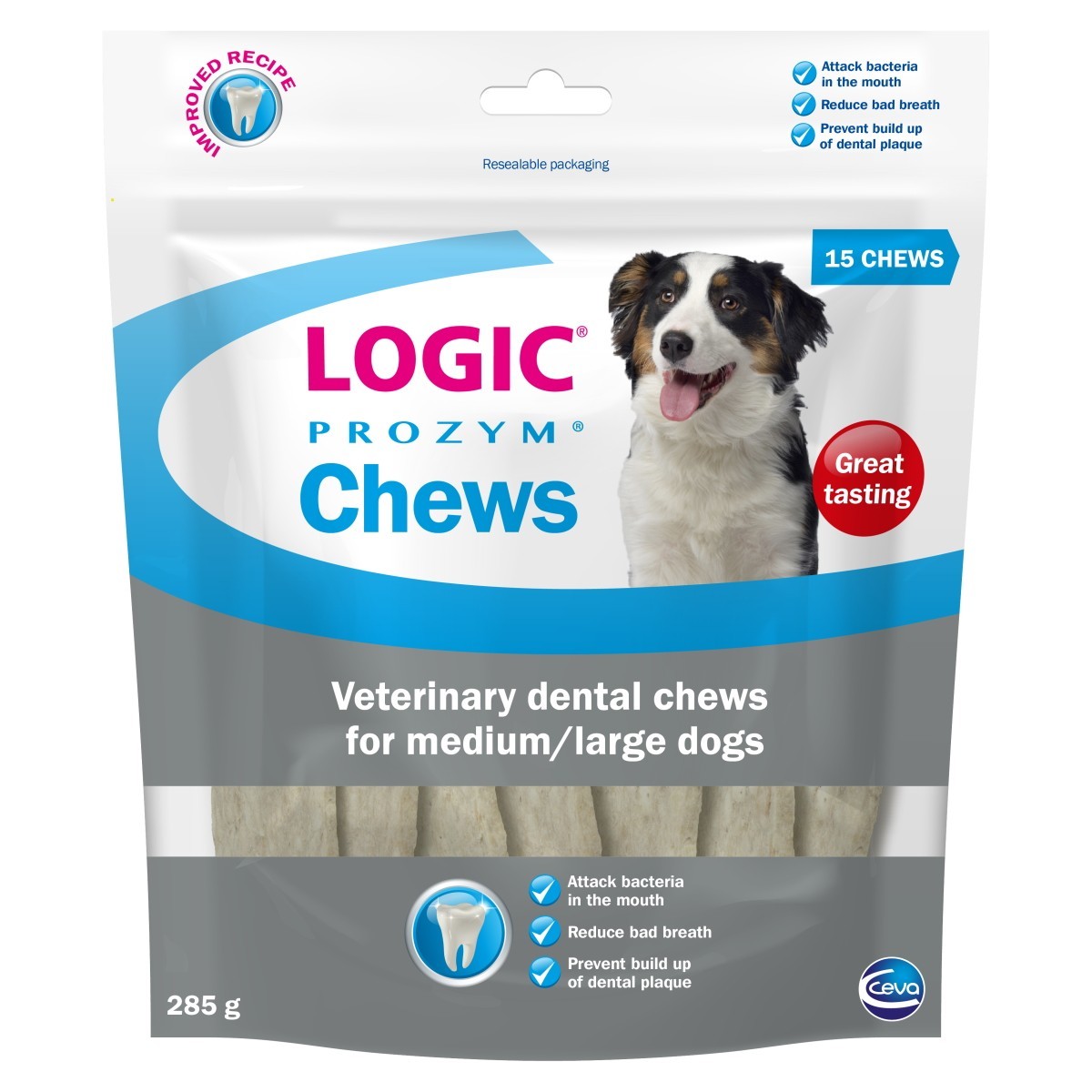 Dog Pet Dental Teeth Support Treats Chews Logic Prozym - All Sizes Available - Picture 3 of 3