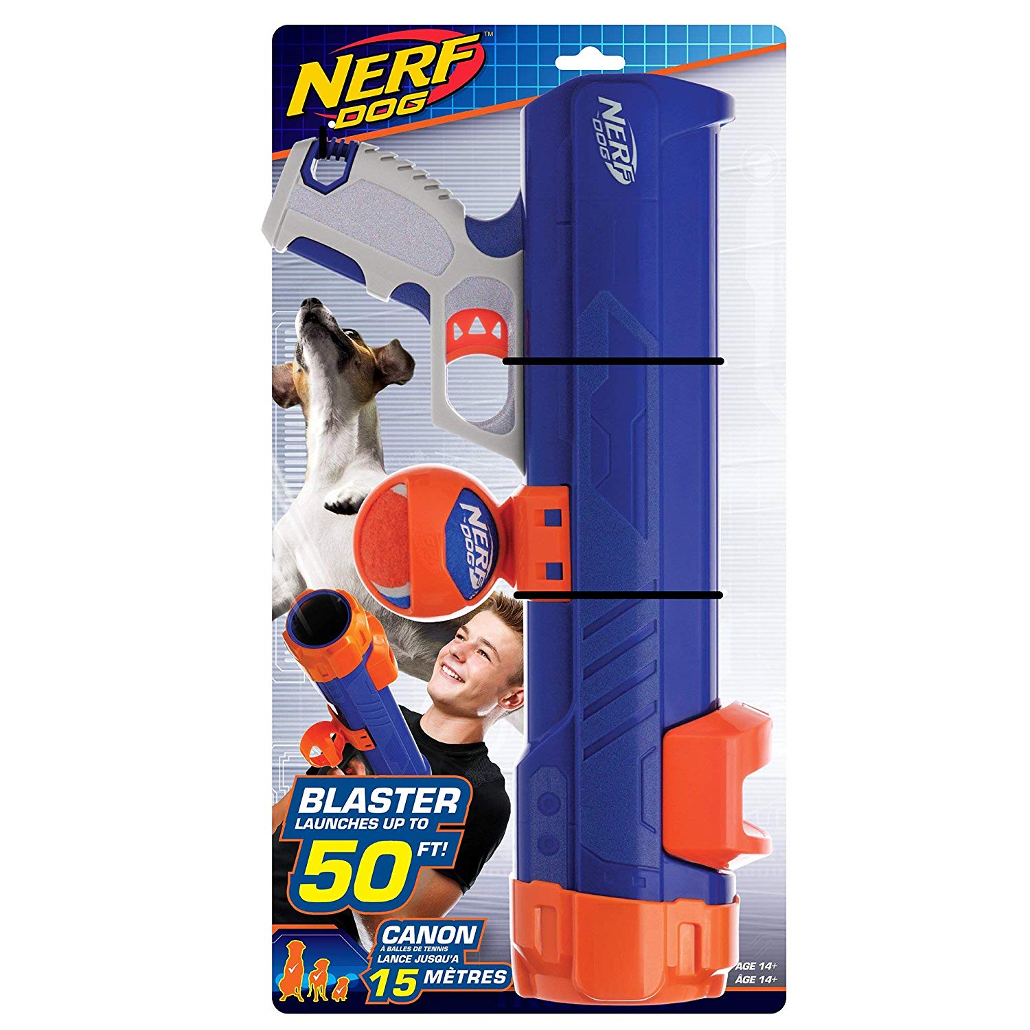 Nerf Dog Tennis Ball Blaster  Gun 50ft Launcher Thrower 