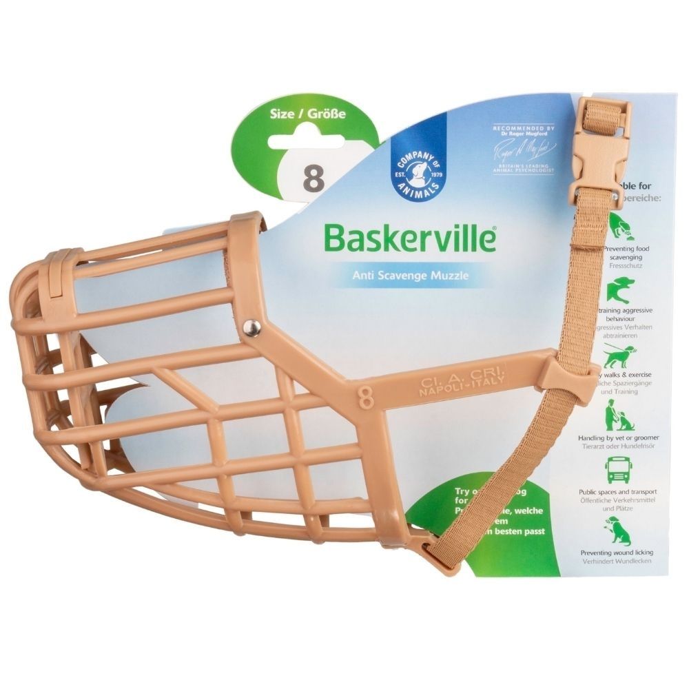 Baskerville CoA Dog Anti Scavenge Muzzle Training Various Sizes Stops