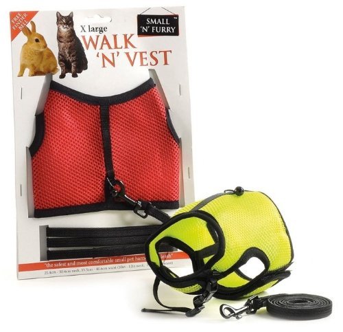 Pet Harness & Lead Small n Furry Walk n Vest For Rabbit Ferret Hamster Rat Cat - Picture 7 of 7