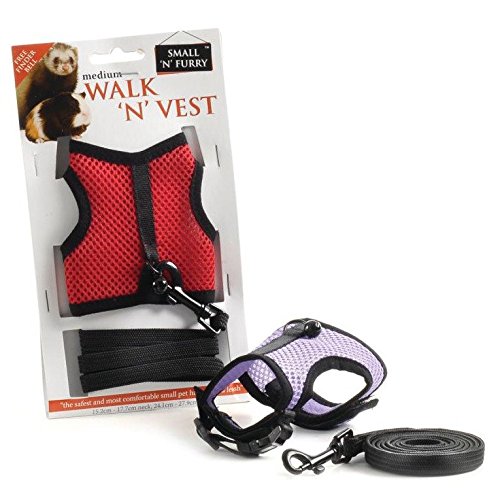 Pet Harness & Lead Small n Furry Walk n Vest For Rabbit Ferret Hamster Rat Cat - Picture 6 of 7