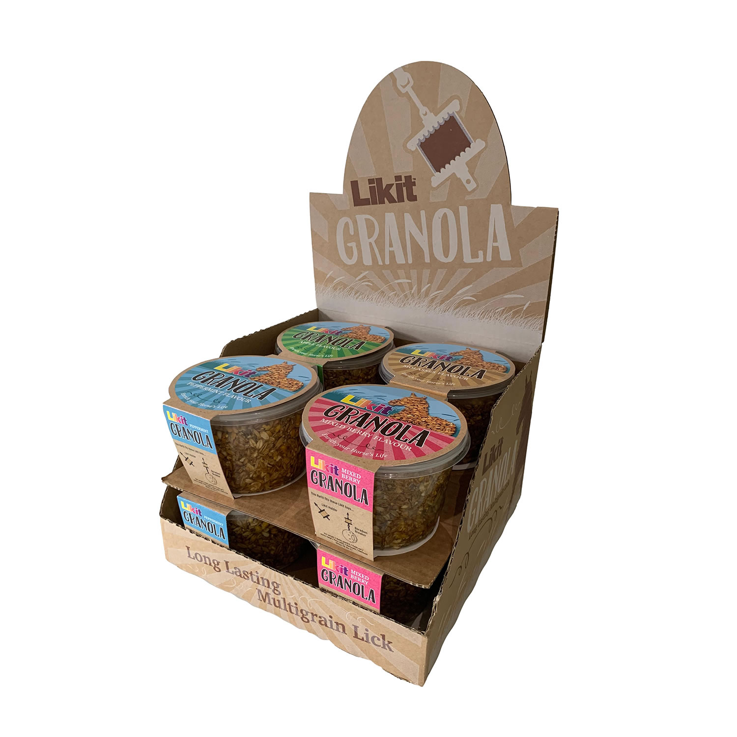Likit Granola For Horses Multigrain / Assorted Boredom Breaker Treats 550g x 8 - Picture 3 of 4