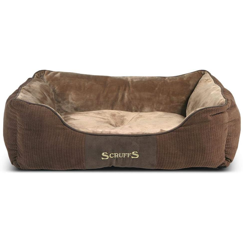 Dog Bed Scruffs Chester Dog Box Bed Luxury Fabric All Colours & Sizes
