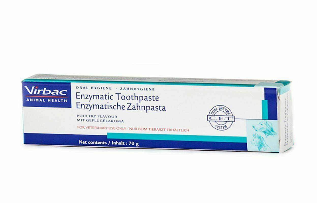 Virbac Dog Toothpaste Enzymatic Dental Care for Cats & Dogs 70g Poultry