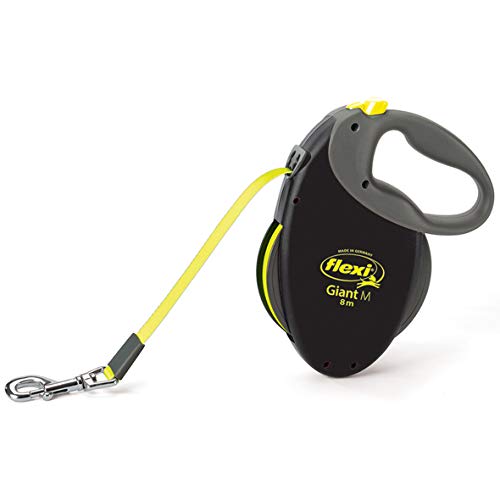 Flexi Giant Dog Lead Retractable Extending Neon Tape Medium Large XL 8m & 10m - Picture 8 of 10
