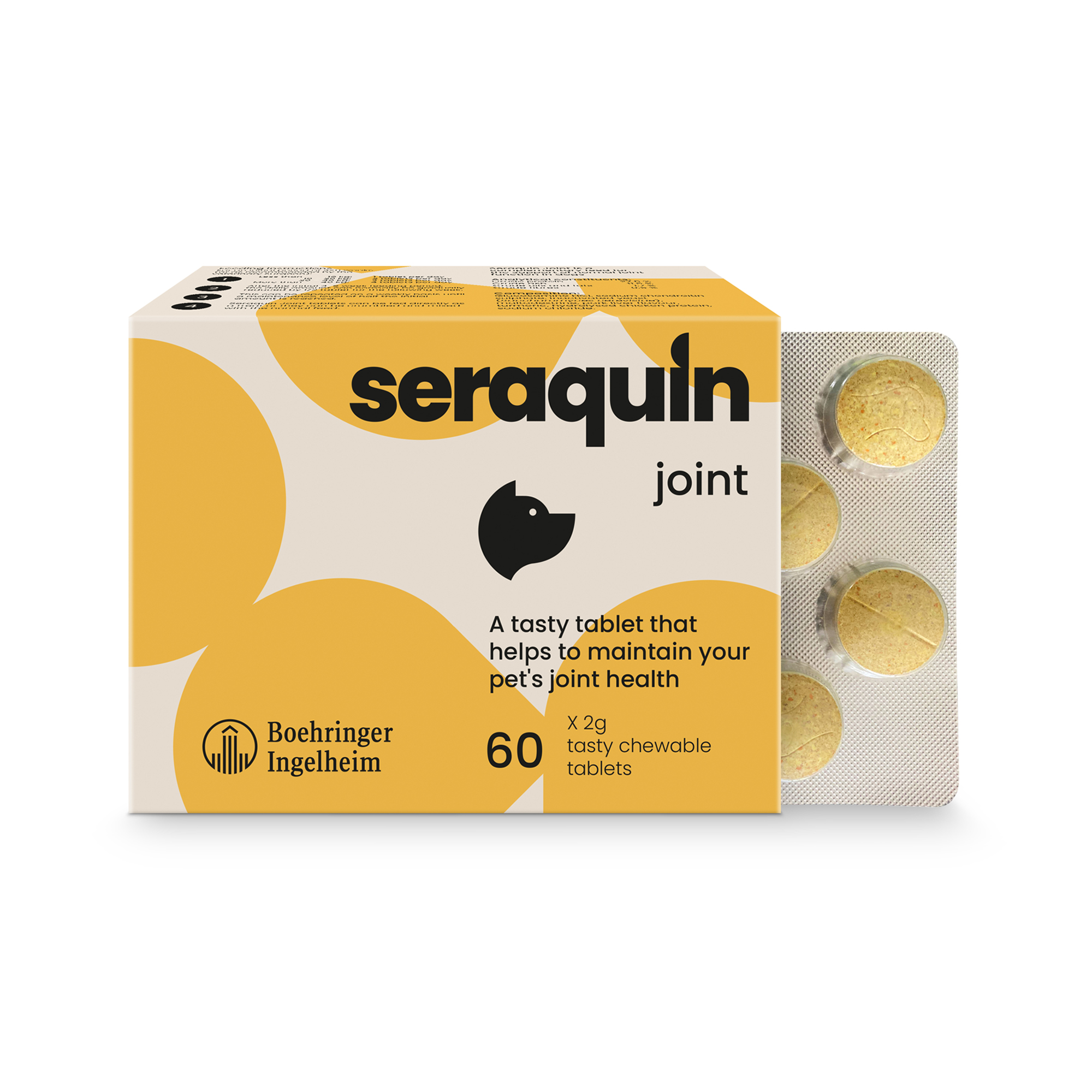 Seraquin Joint Tablets For Dogs & Cats Chewable With Glucosamine 800mg / 2g x 60 - Picture 9 of 9