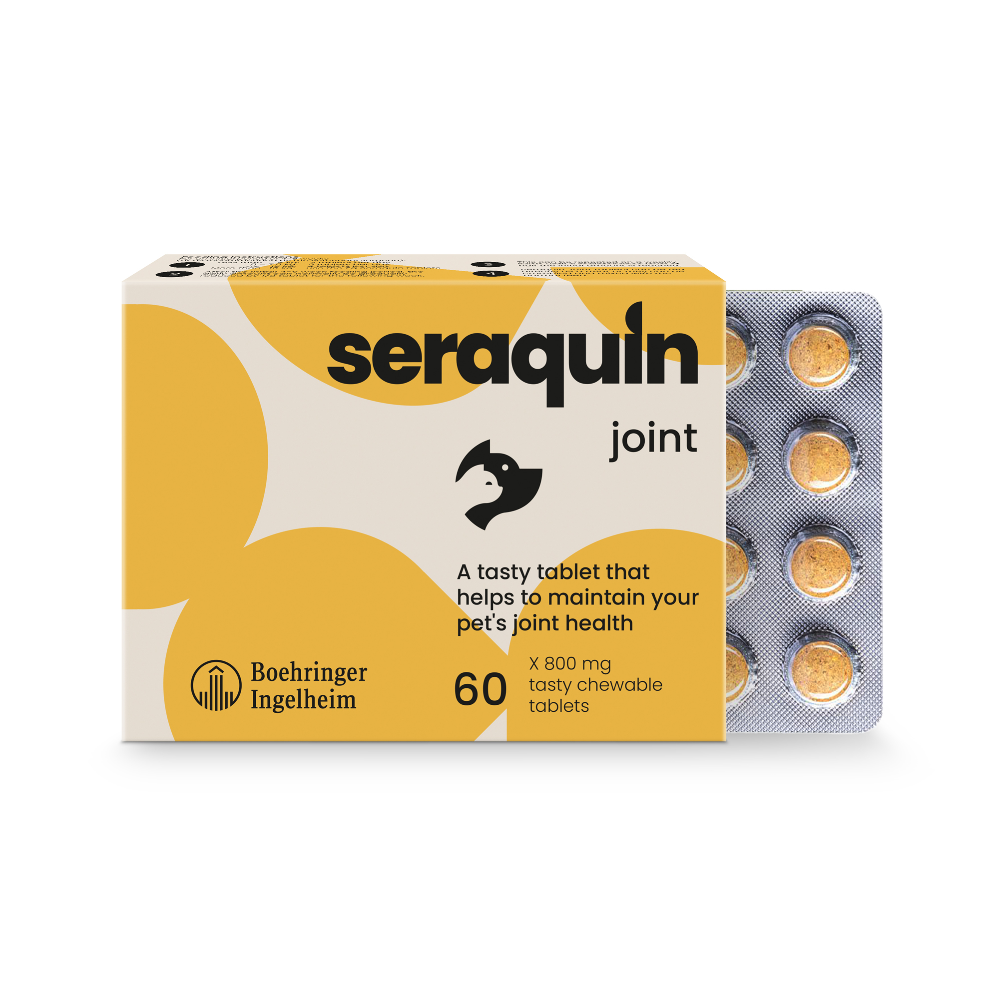 Seraquin Joint Tablets For Dogs & Cats Chewable With Glucosamine 800mg / 2g x 60 - Picture 8 of 9