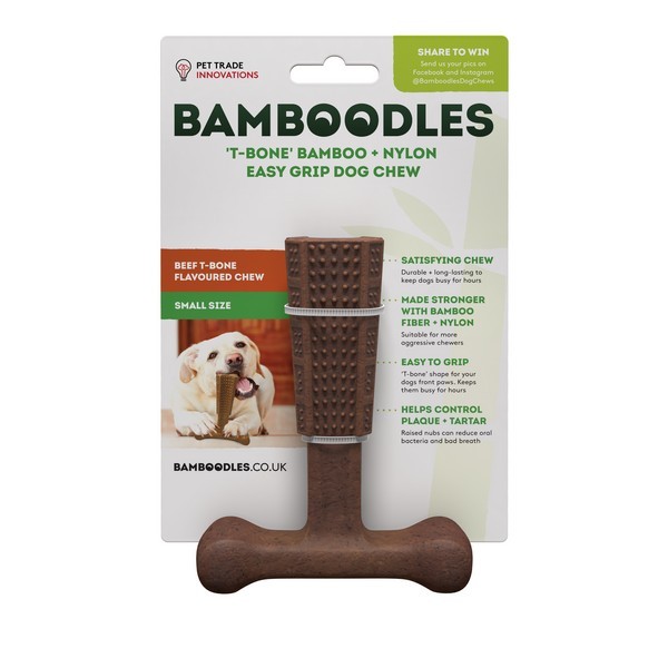 Dog Chew Bamboodles T-Bone Chew Toy for Dogs - All Flavours & Sizes Available - Picture 6 of 6