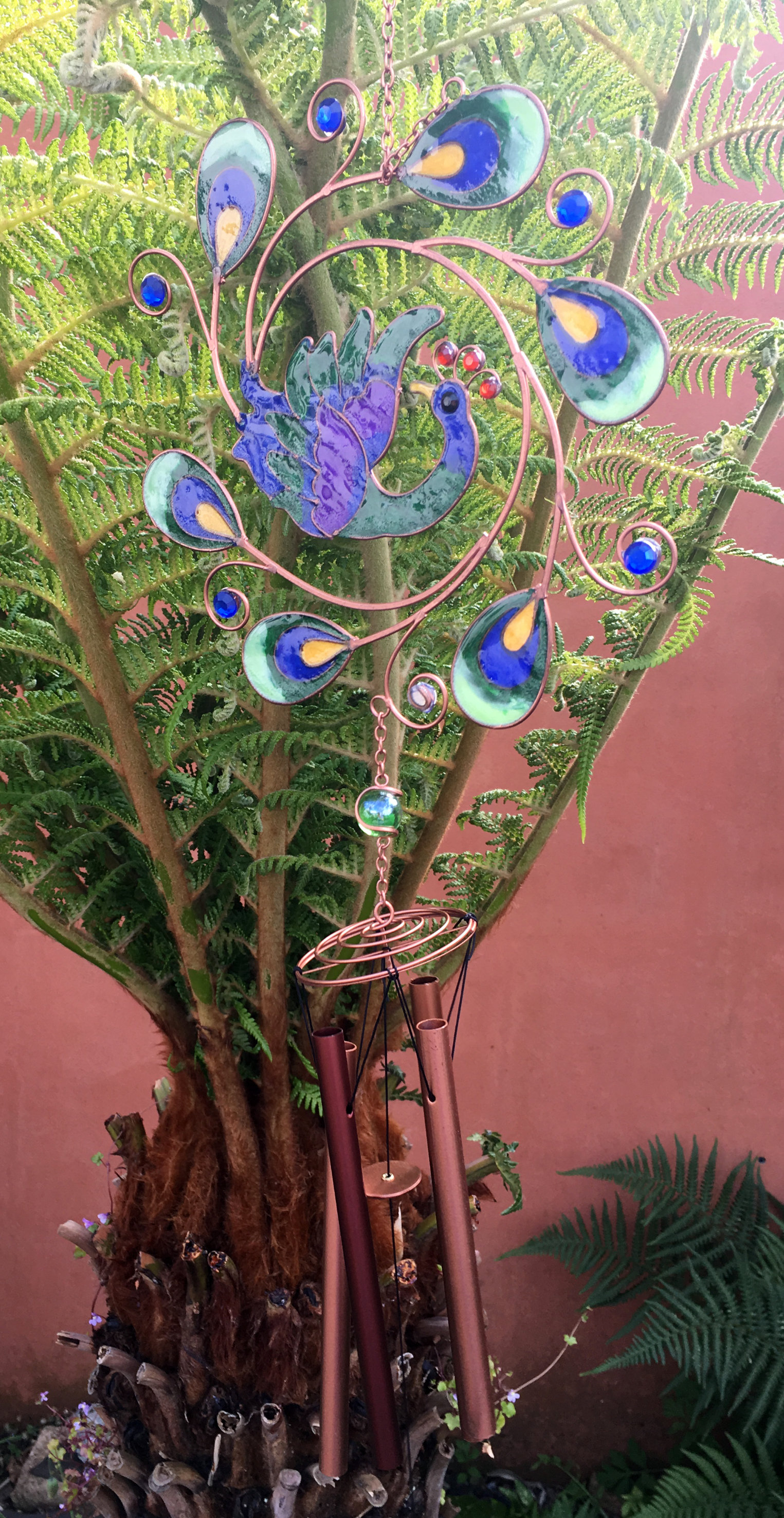 Large Metal & Glass Hanging Sun Catcher / Wind Chime Home Garden Decorations - Picture 84 of 94