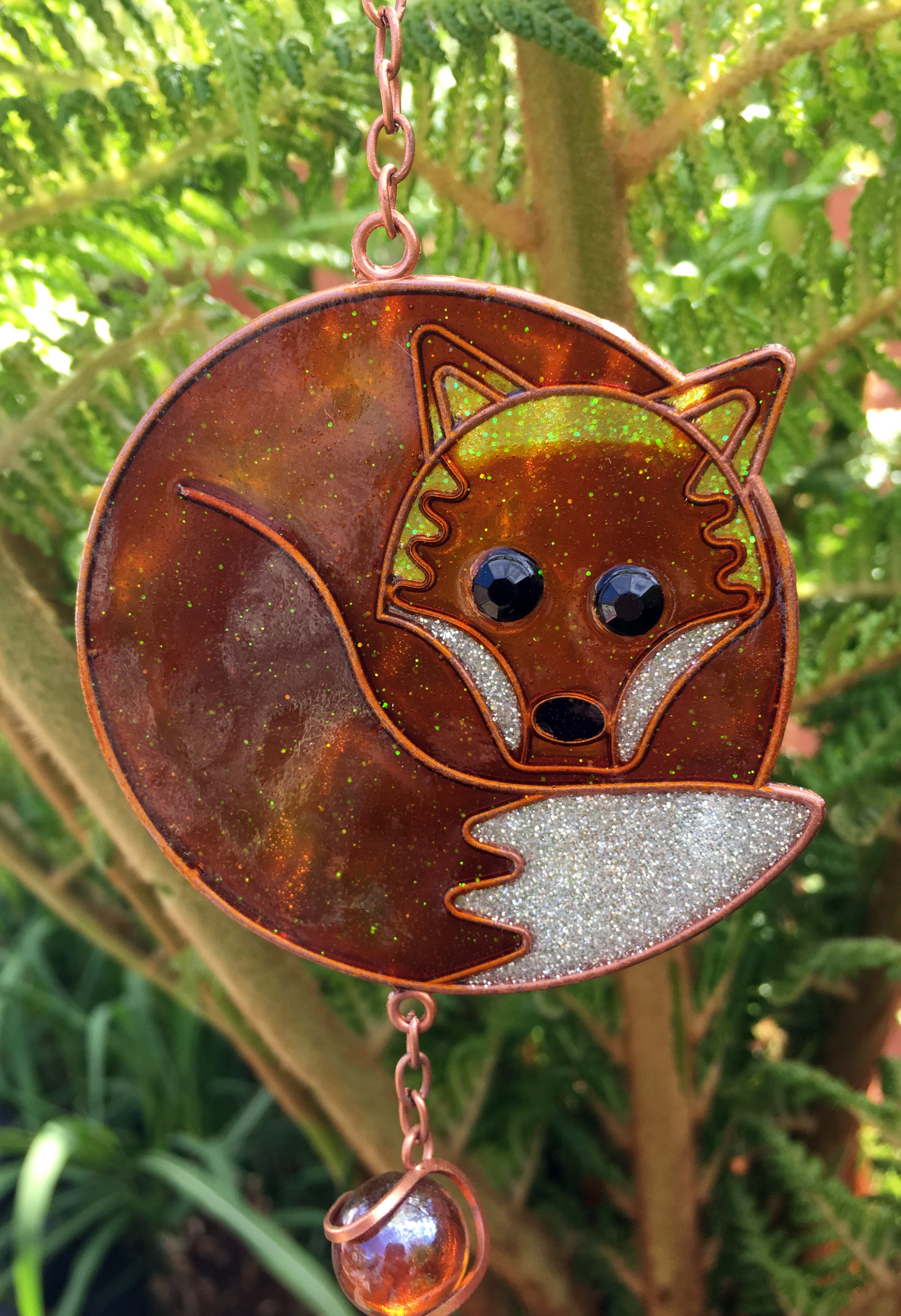 Large Metal & Glass Hanging Sun Catcher / Wind Chime Home Garden Decorations - Picture 66 of 94