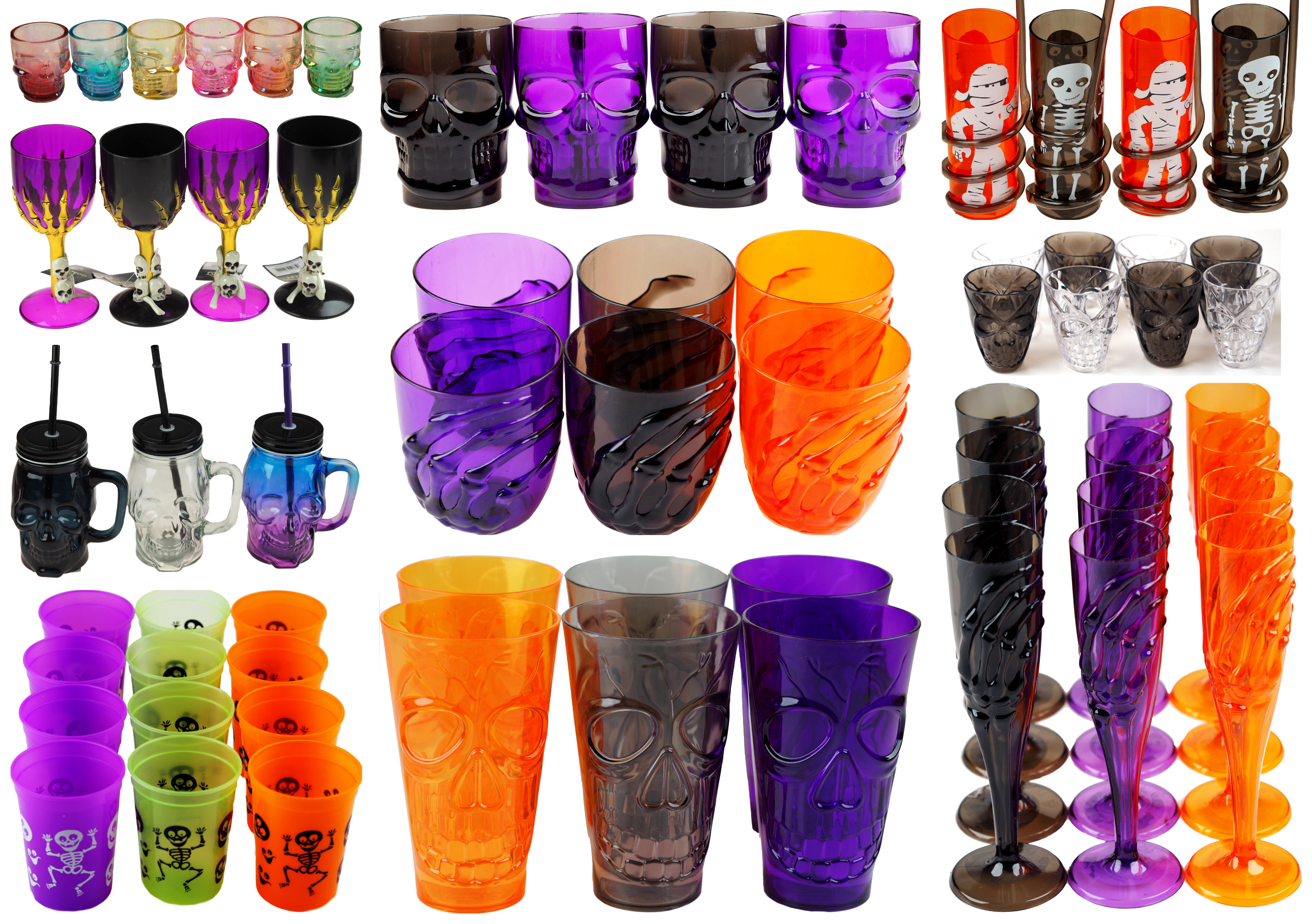 Halloween Party Reusable Drinking Cups, Tumblers, Goblets Multi Listing