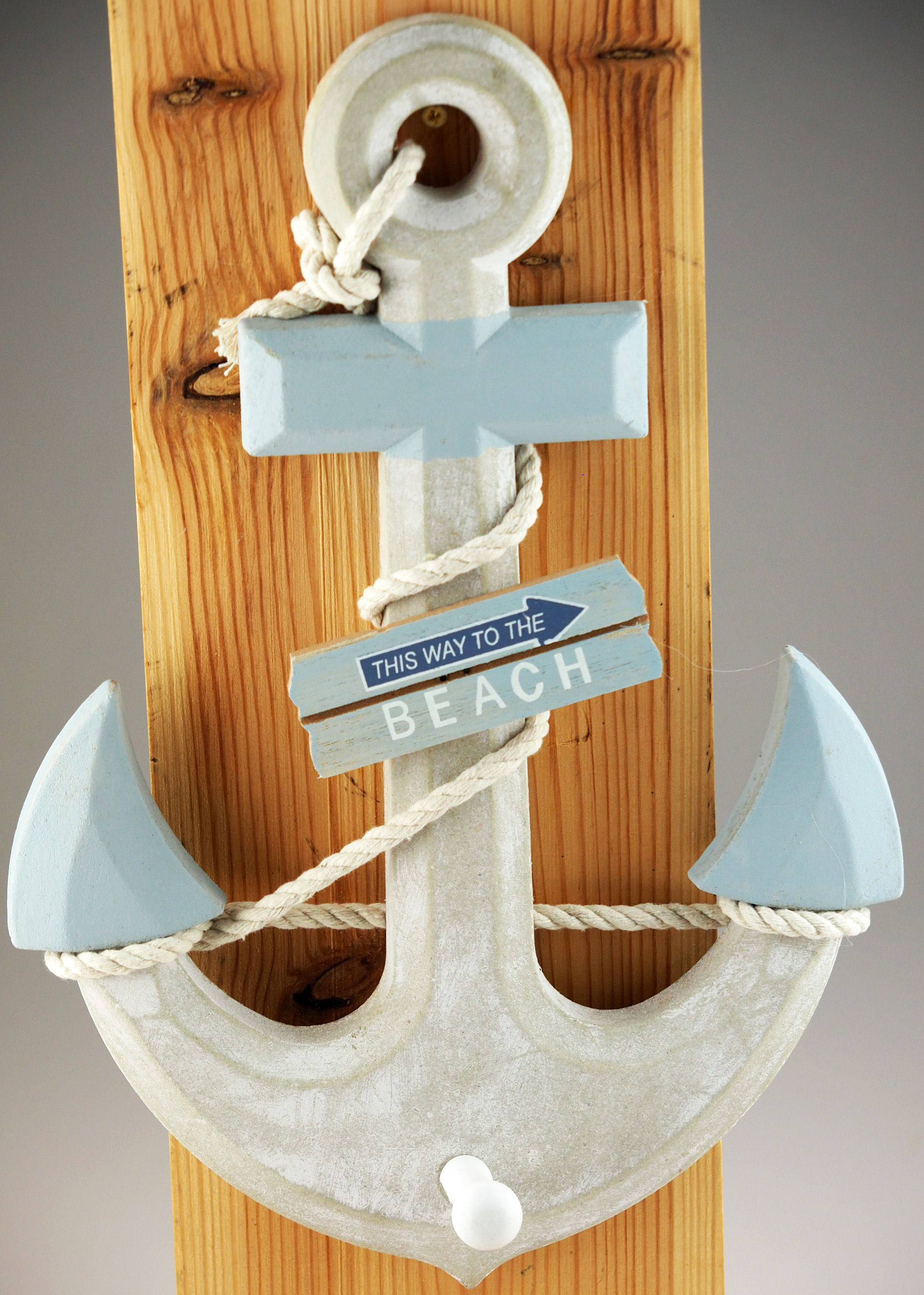 Large 33cm Nautical Anchor Wall Decoration Plaque With Hook