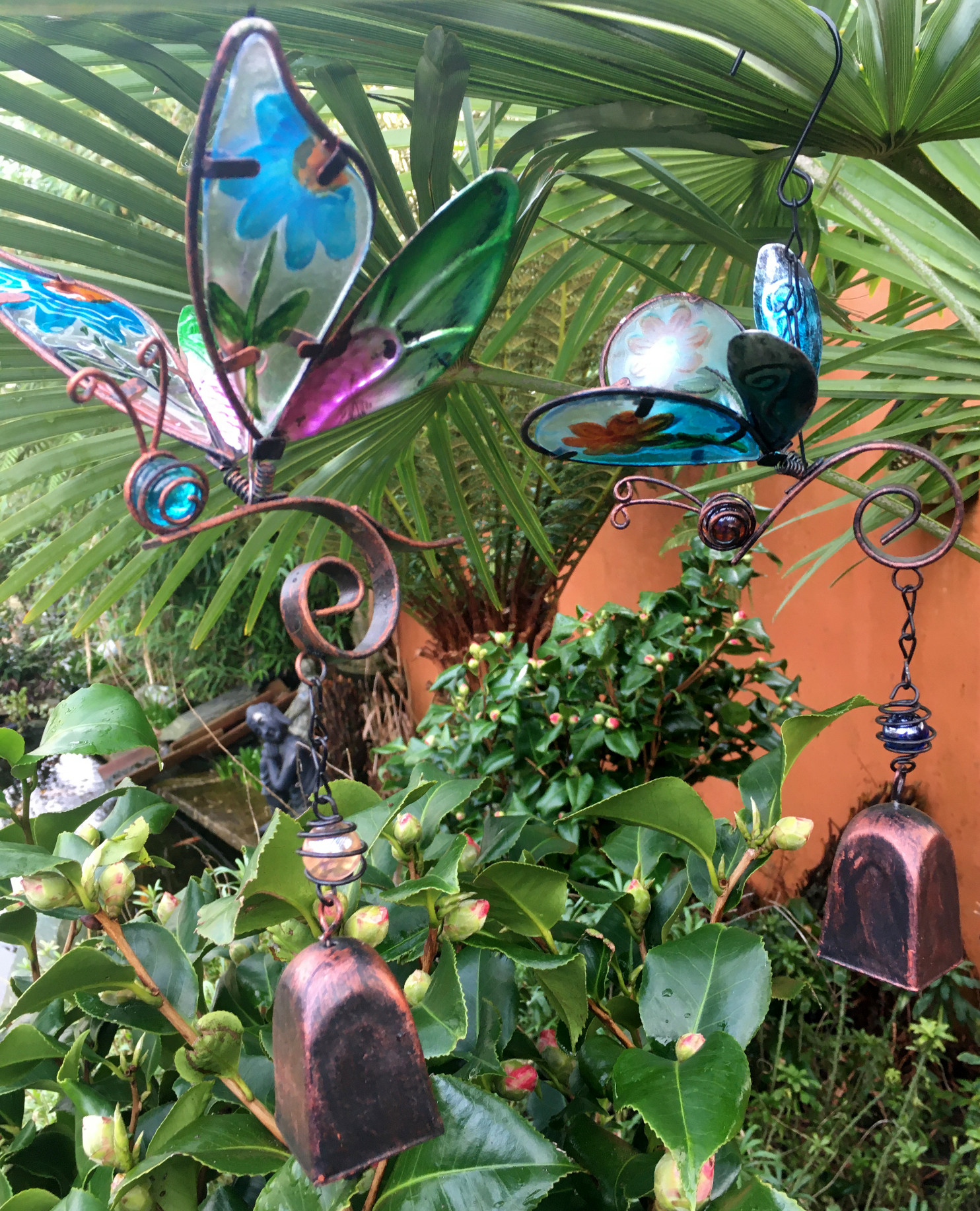 Large Metal & Glass Hanging Sun Catcher / Wind Chime Home Garden Decorations - Picture 22 of 94
