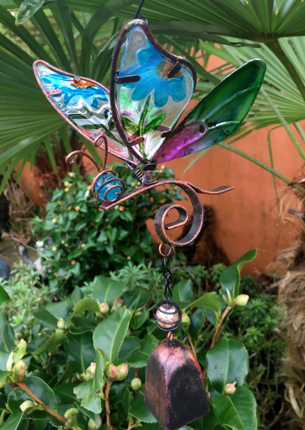 Large Metal & Glass Hanging Sun Catcher / Wind Chime Home Garden Decorations - Picture 21 of 94