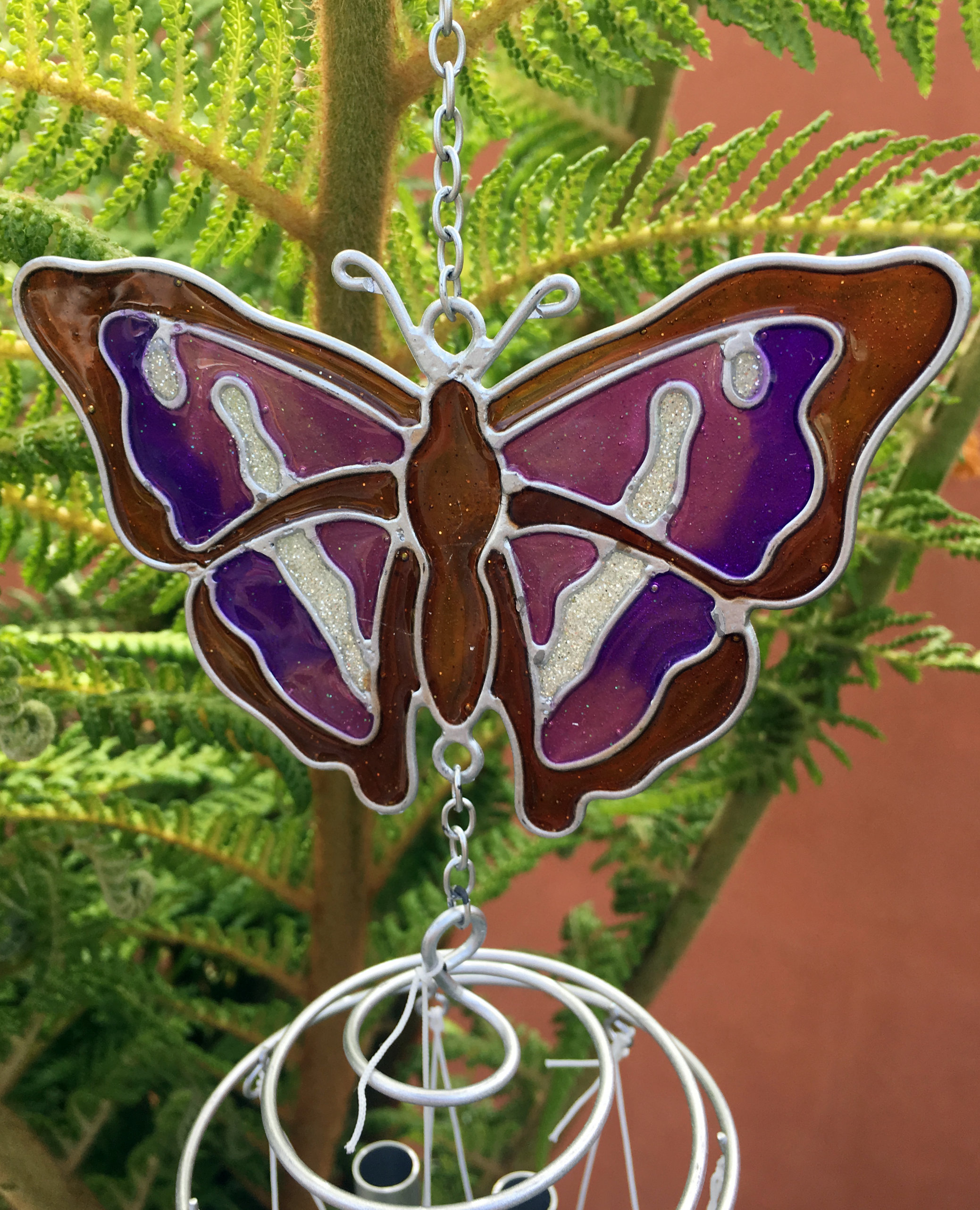 Large Metal & Glass Hanging Sun Catcher / Wind Chime Home Garden Decorations - Picture 60 of 94