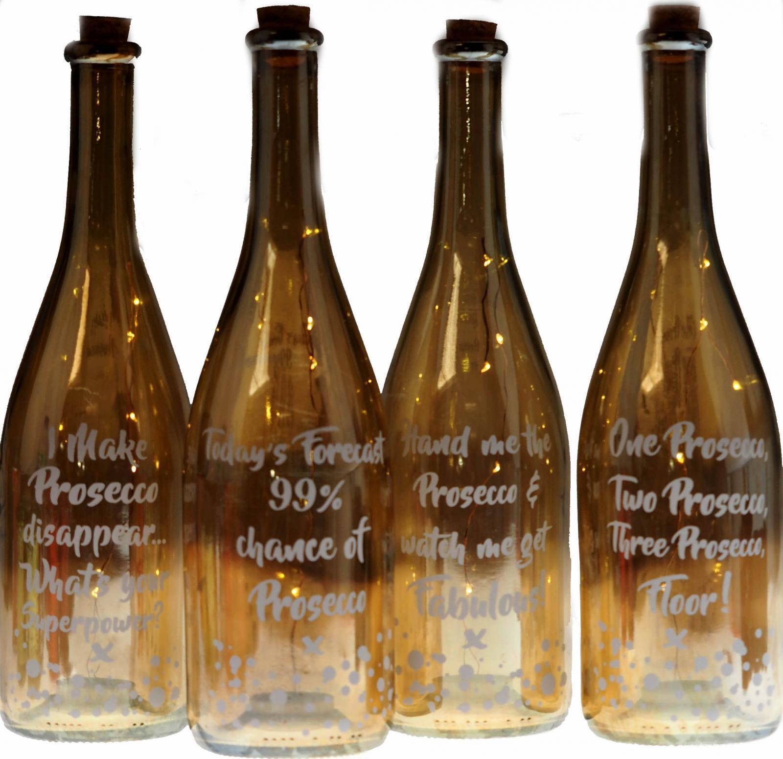 LED Light Up Novelty Prosecco Ornamental Bottle 4 Designs eBay