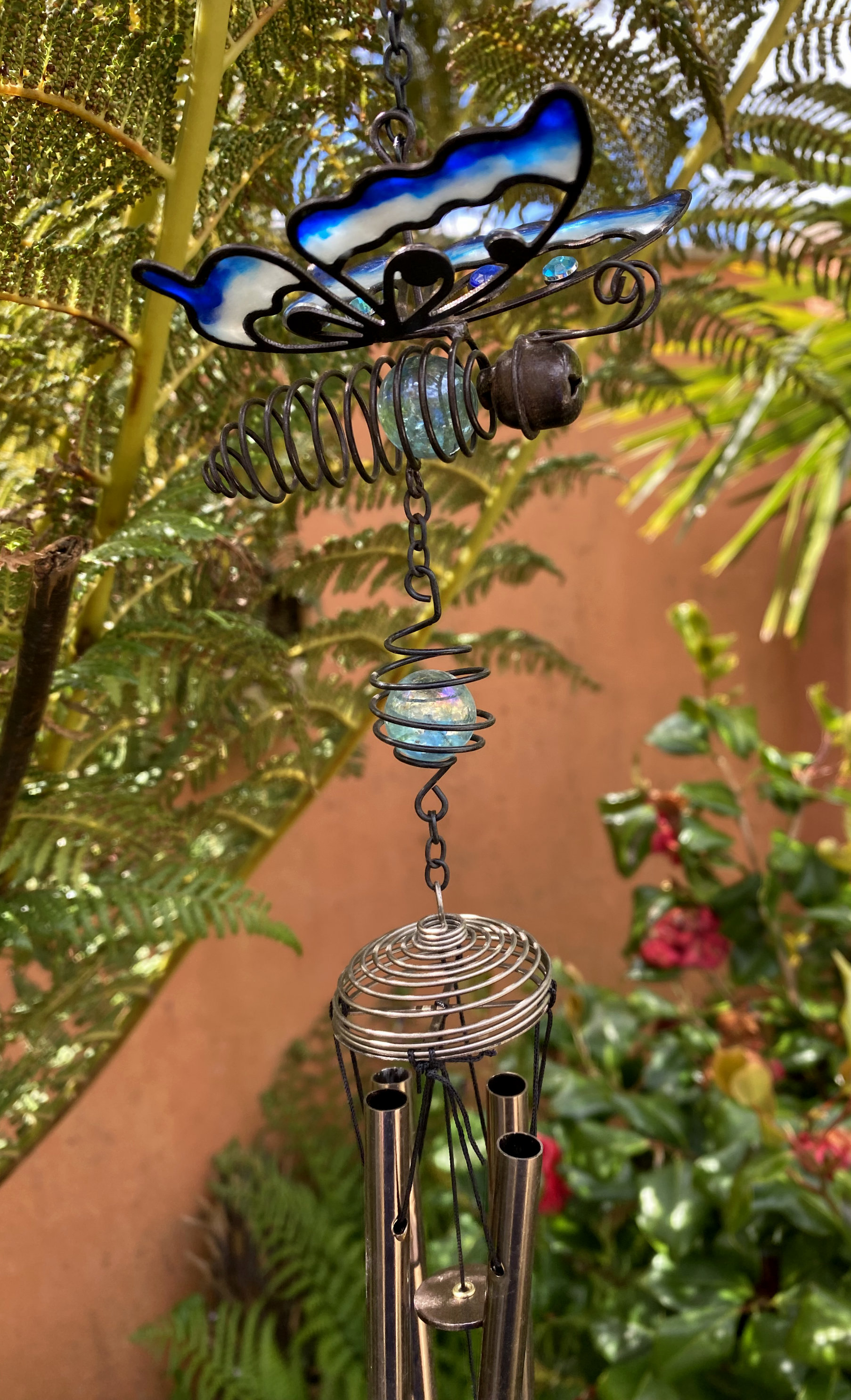 Large Metal & Glass Hanging Sun Catcher / Wind Chime Home Garden Decorations - Picture 34 of 94