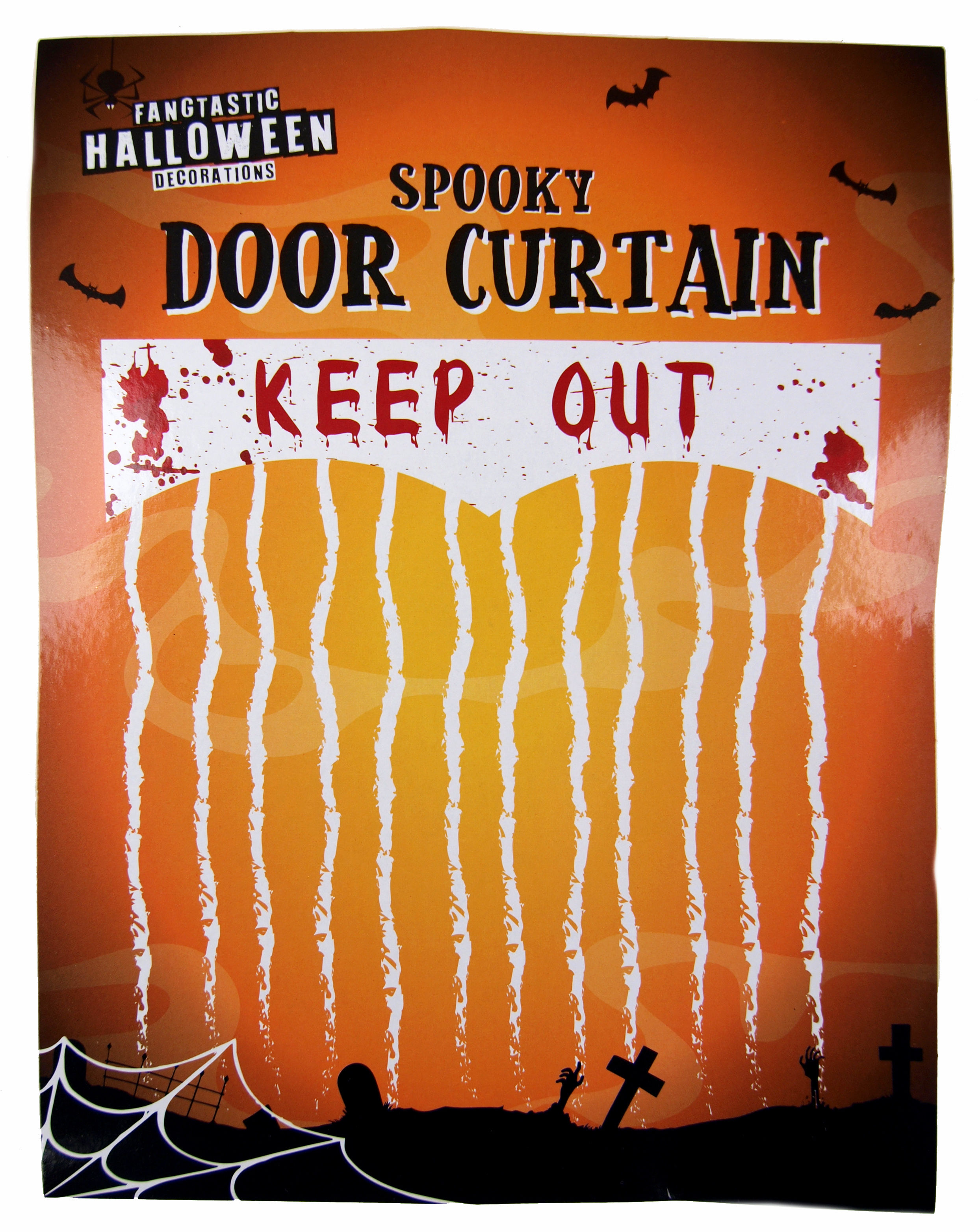 Halloween Door Curtain Decoration - Keep Out Novelty Party Accessory