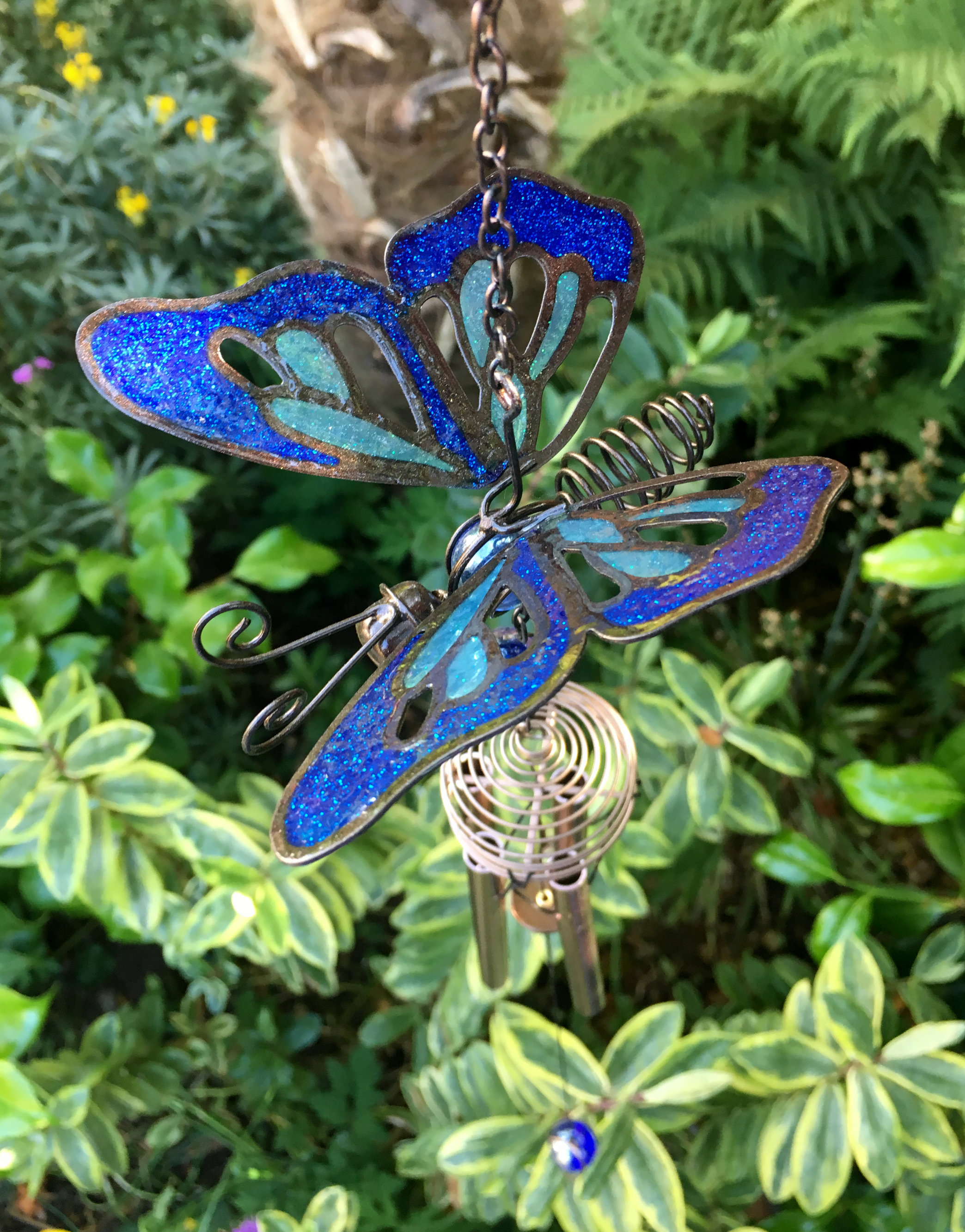 Large Metal & Glass Hanging Sun Catcher / Wind Chime Home Garden Decorations - Picture 90 of 94