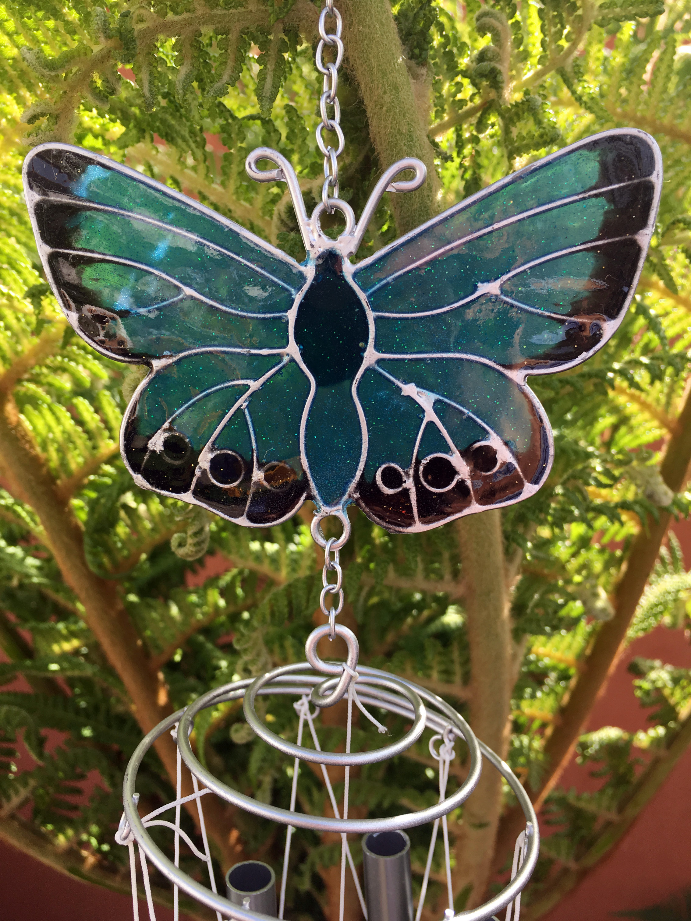 Large Metal & Glass Hanging Sun Catcher / Wind Chime Home Garden Decorations - Picture 54 of 94