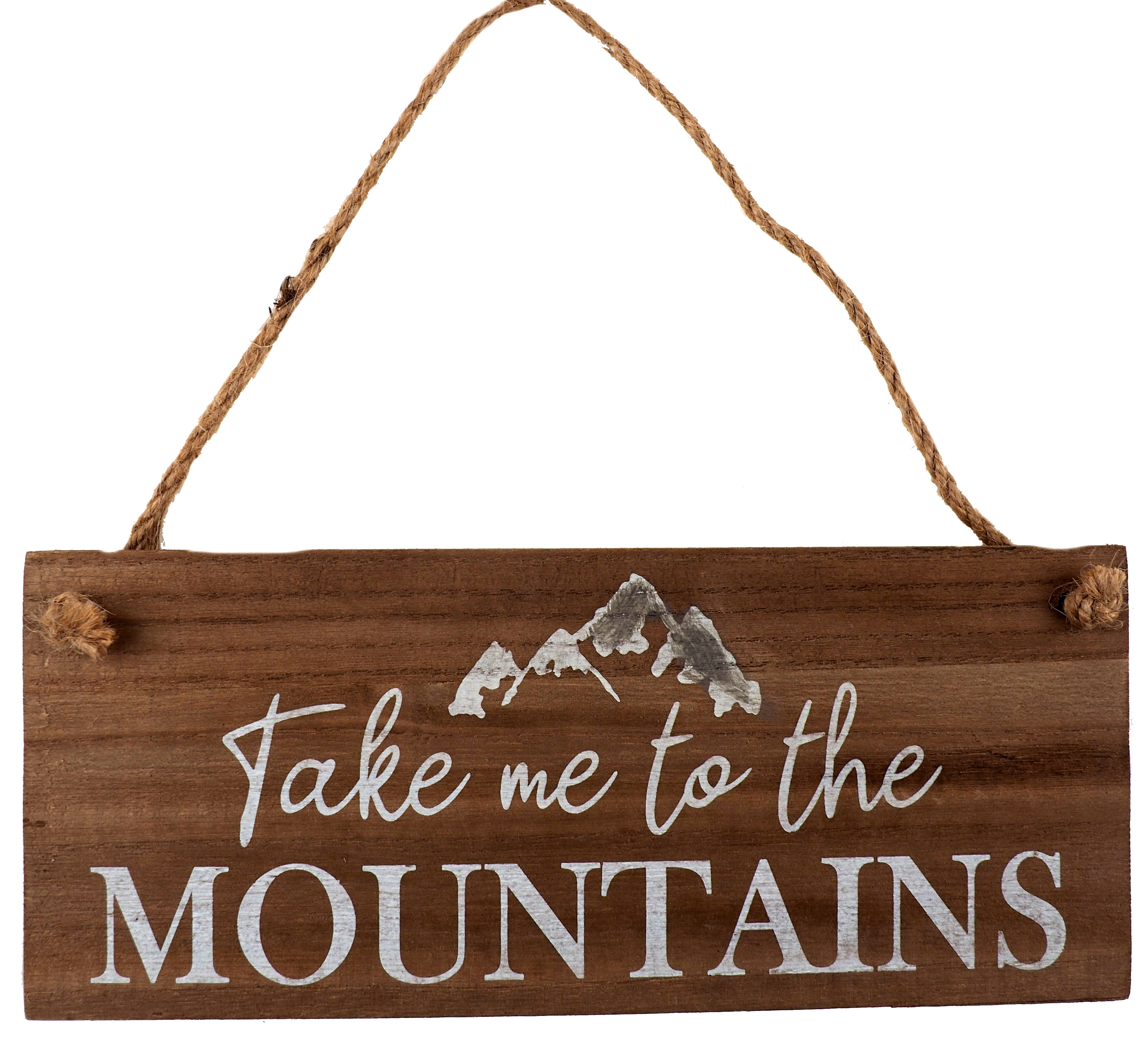 Plaque - Take Me To The Mountains Wooden Hanging Wall Gift